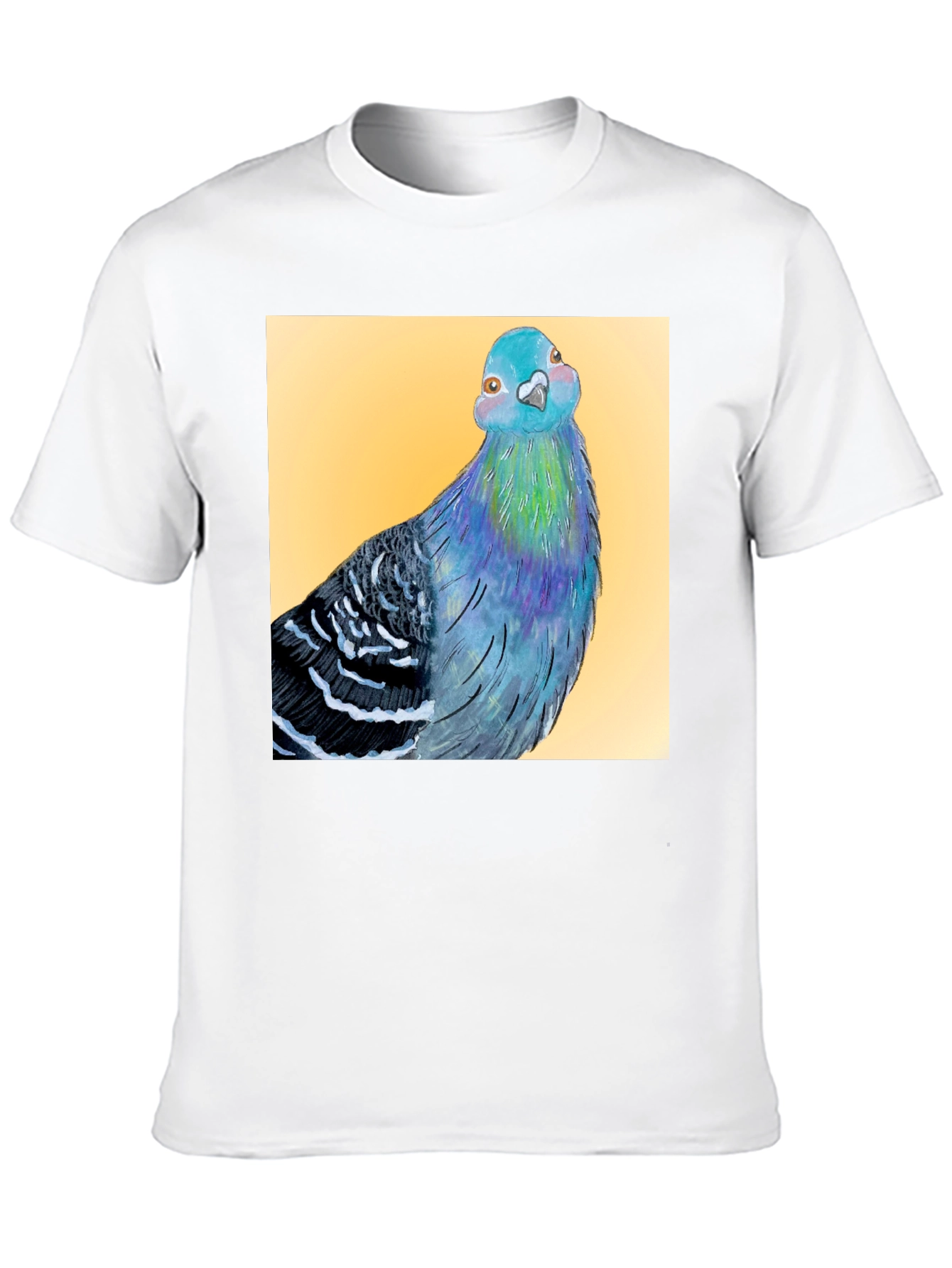 Black Pigeon Graphic T-Shirt - Unique Bird Art Tee view 10