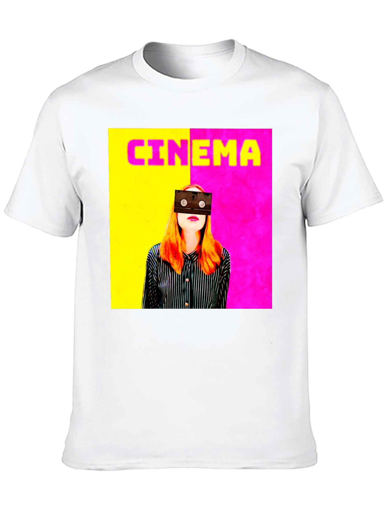 Black Cinema Graphic Tee - Retro Film T-Shirt view 10