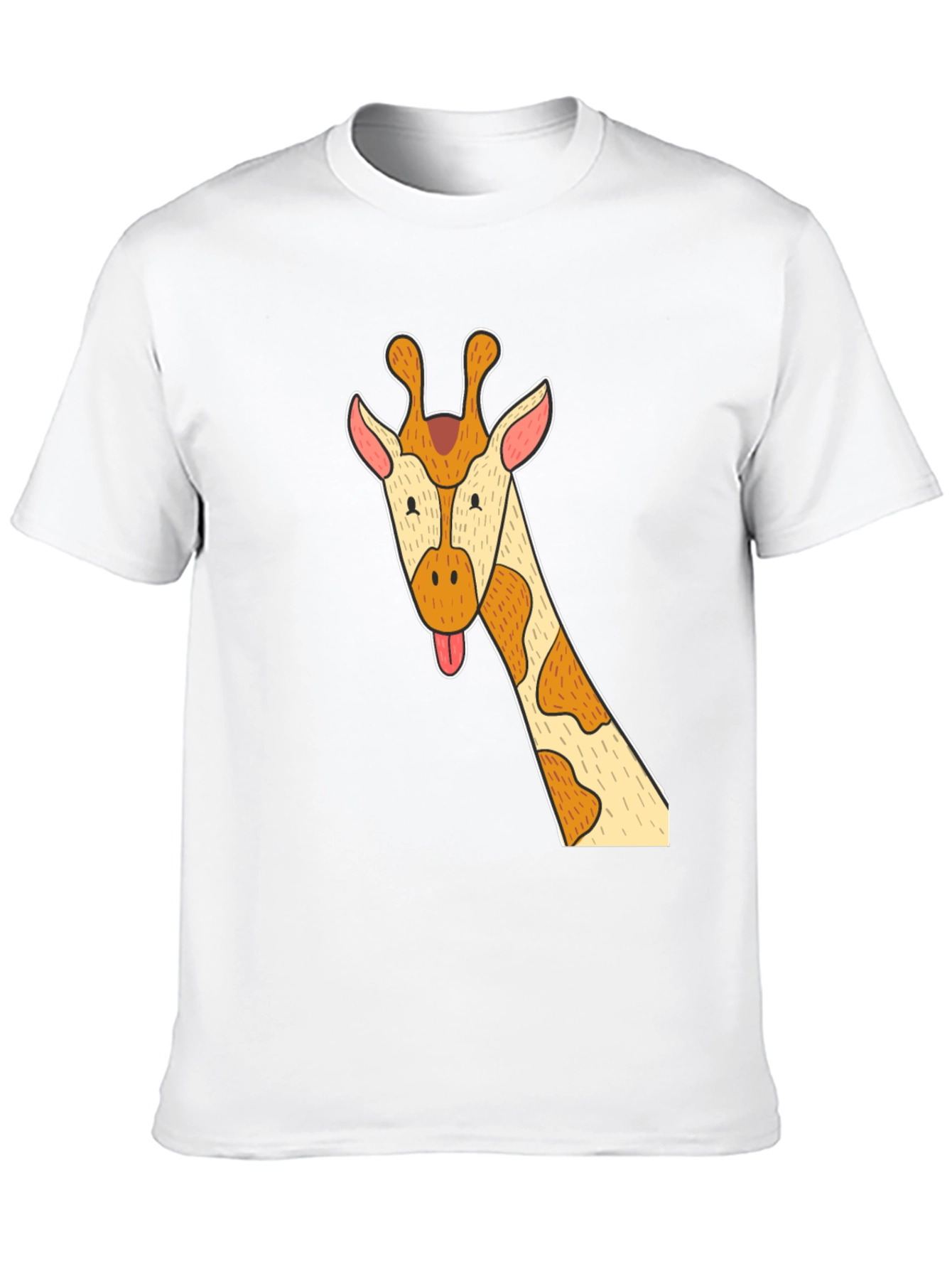 Black Giraffe Graphic Tee - Black Cotton T-Shirt view 10