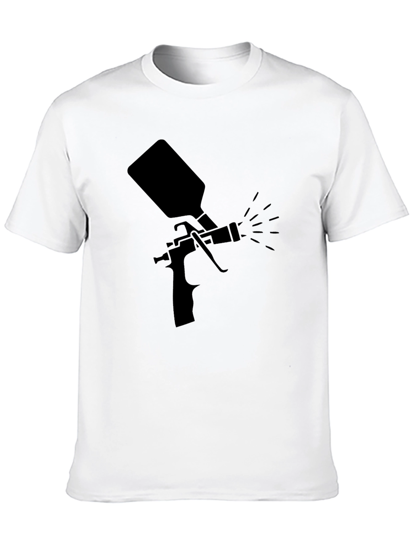 Black Black Spray Paint Gun Graphic Tee - Stylish & Unique view 10