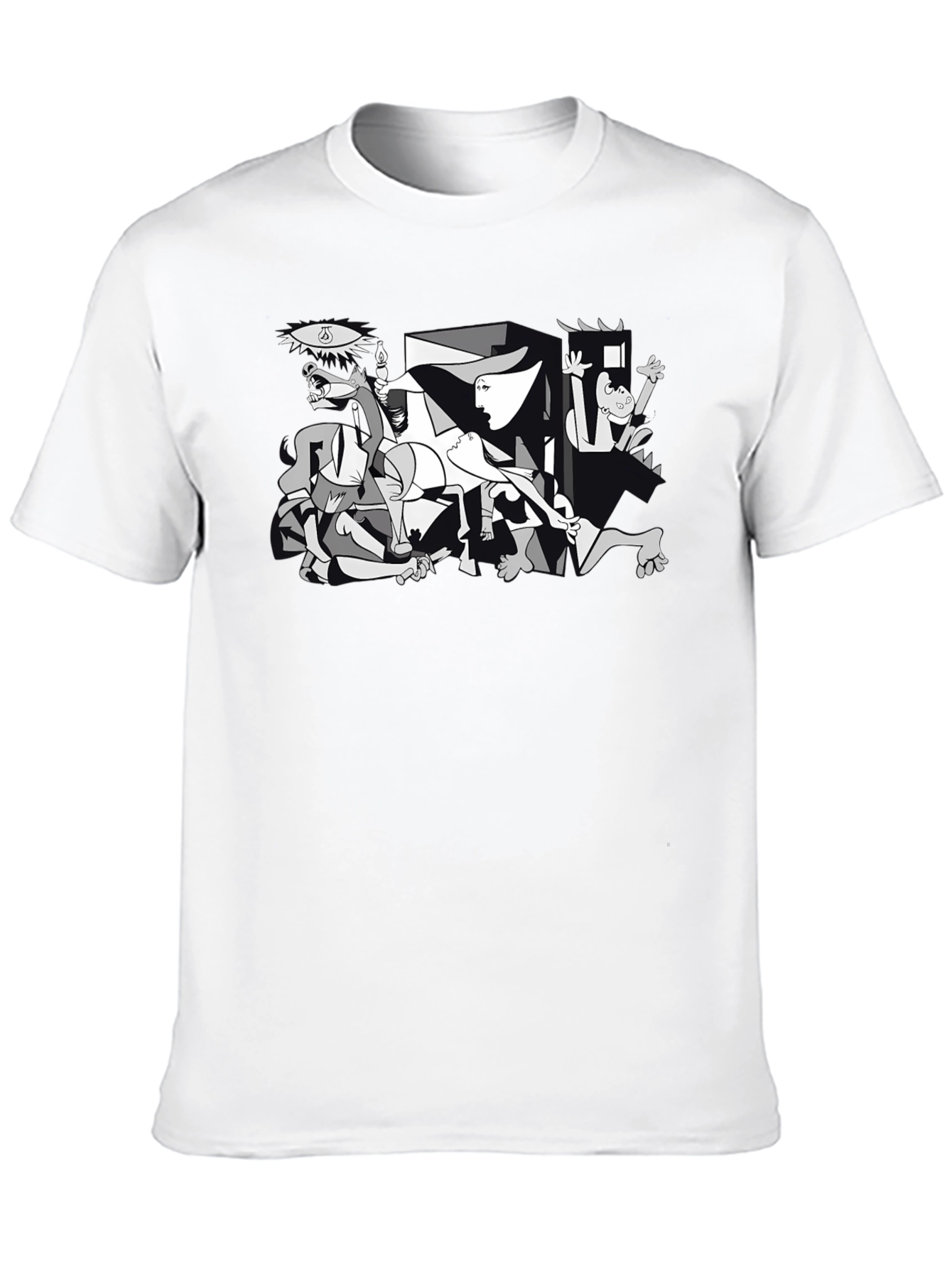Black Guernica Style Graphic T-Shirt - Black view 10