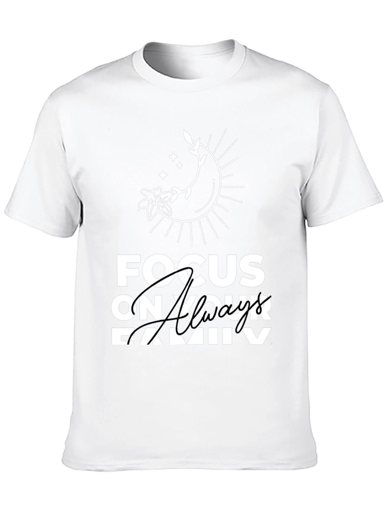 Black Focus On Your Family Graphic T-Shirt - Black view 10