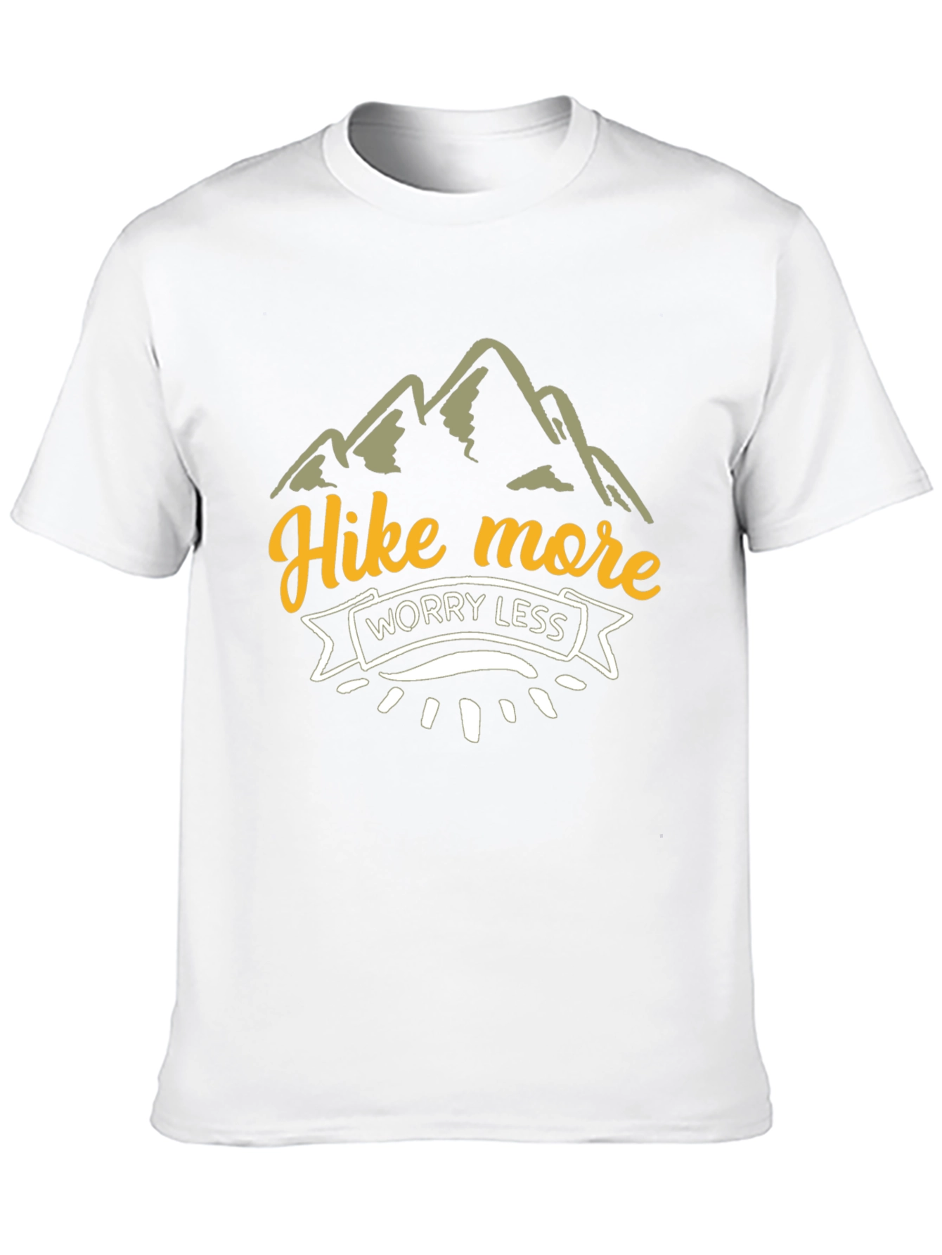 Black Hike More Worry Less Graphic Tee view 10