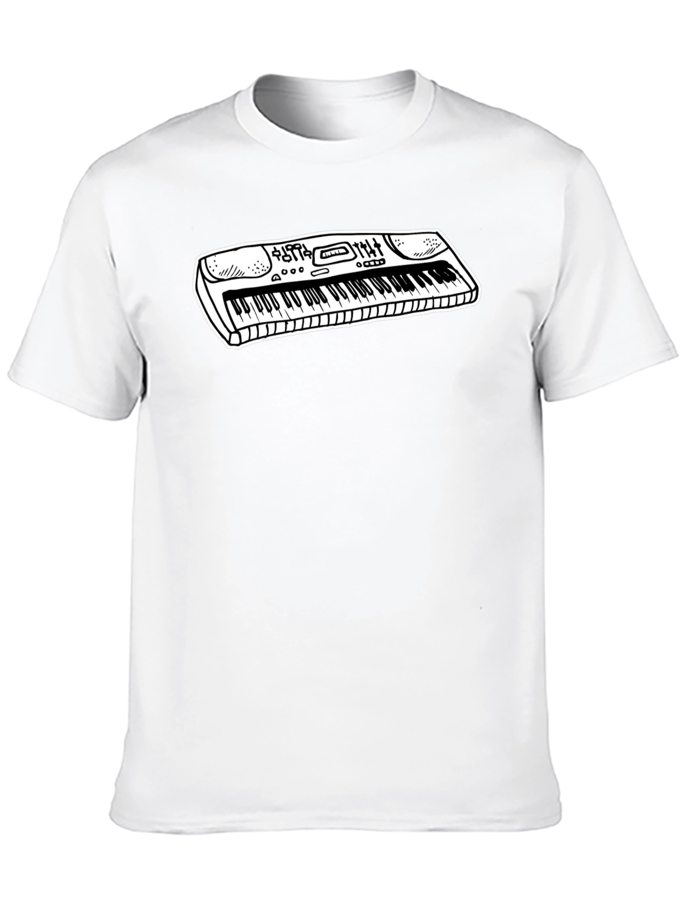 Black Keyboard Graphic Tee - Music Lover Shirt view 10