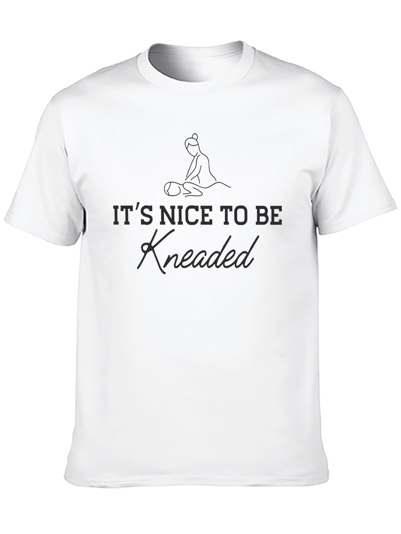 Black It's Nice To Be Kneaded Graphic Tee view 10
