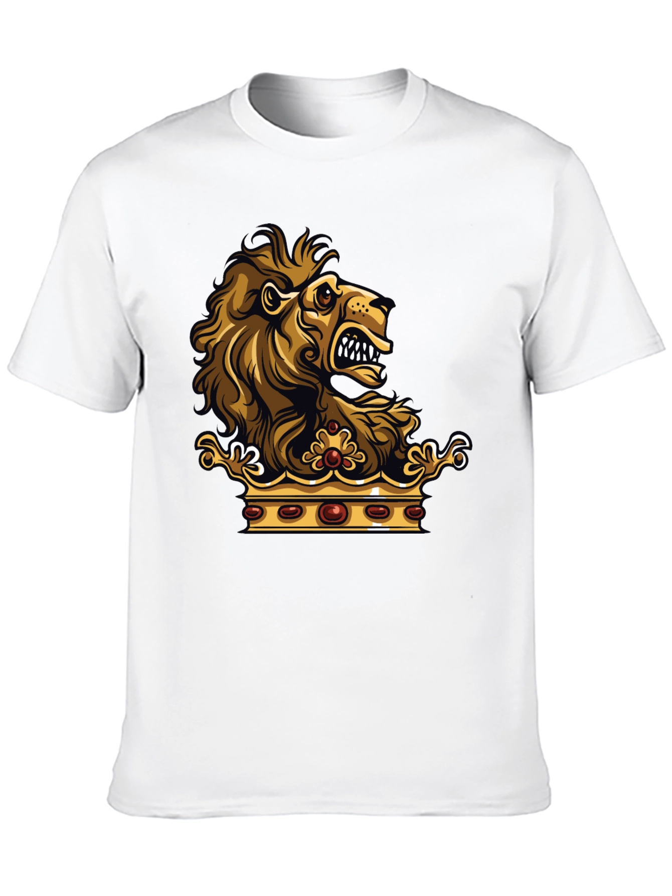 Black Lion Crown Graphic Black T-Shirt view 10