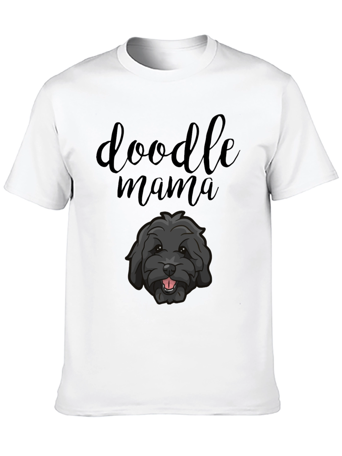 Black Doodle Mama Black T-Shirt - Dog Lover Tee view 10