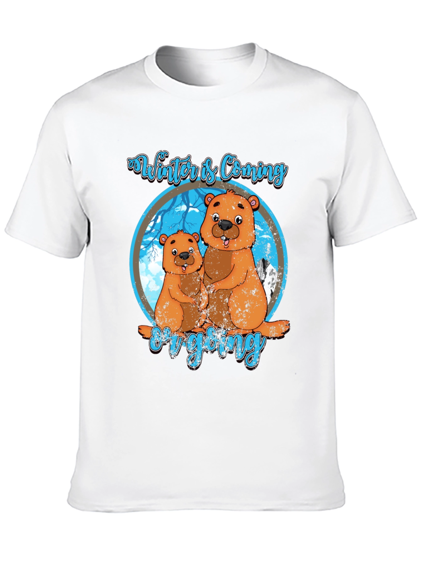 Black Winter is Coming Groundhog T-Shirt view 10