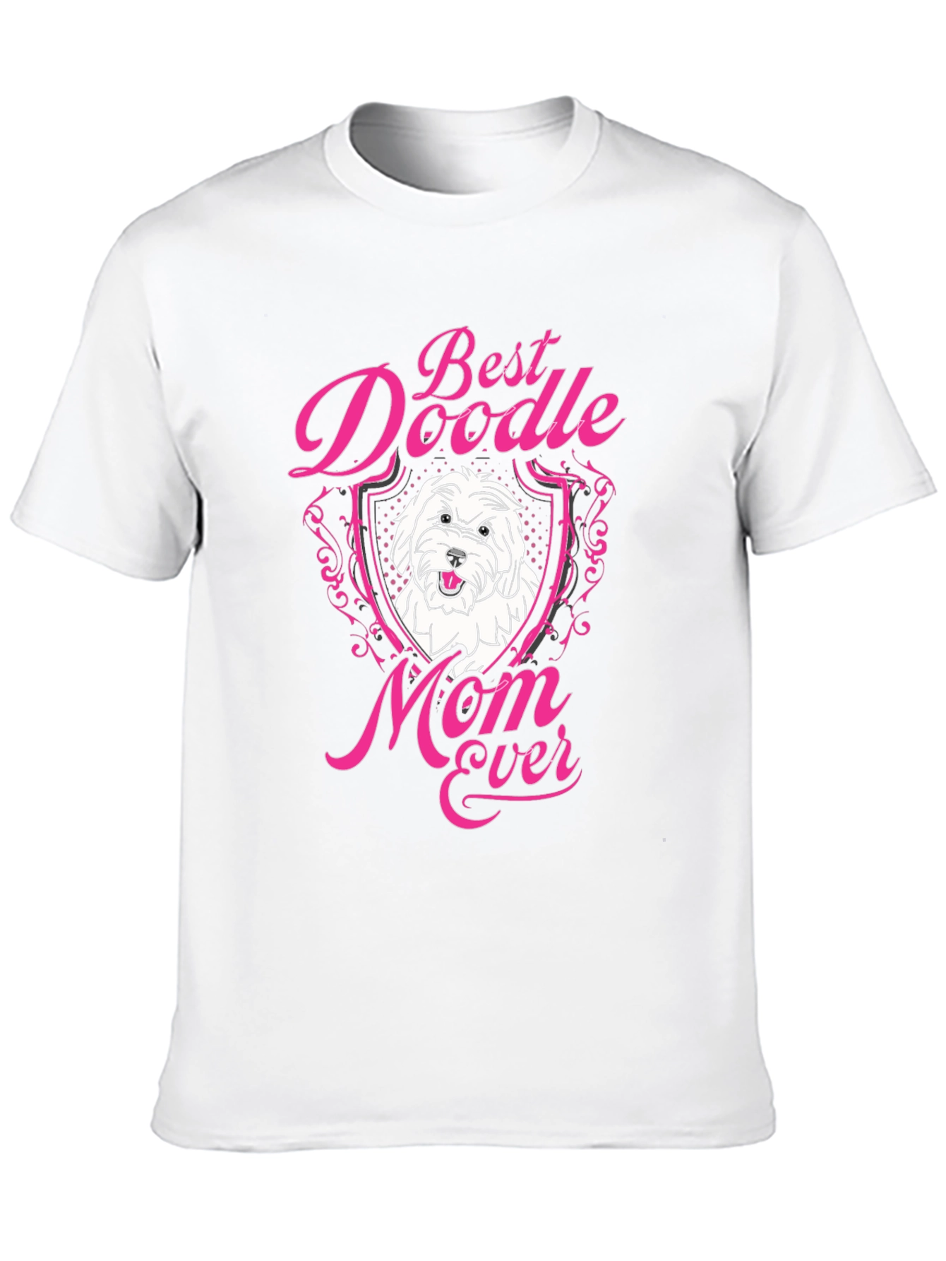 Black Best Doodle Mom Ever Black T-Shirt view 10