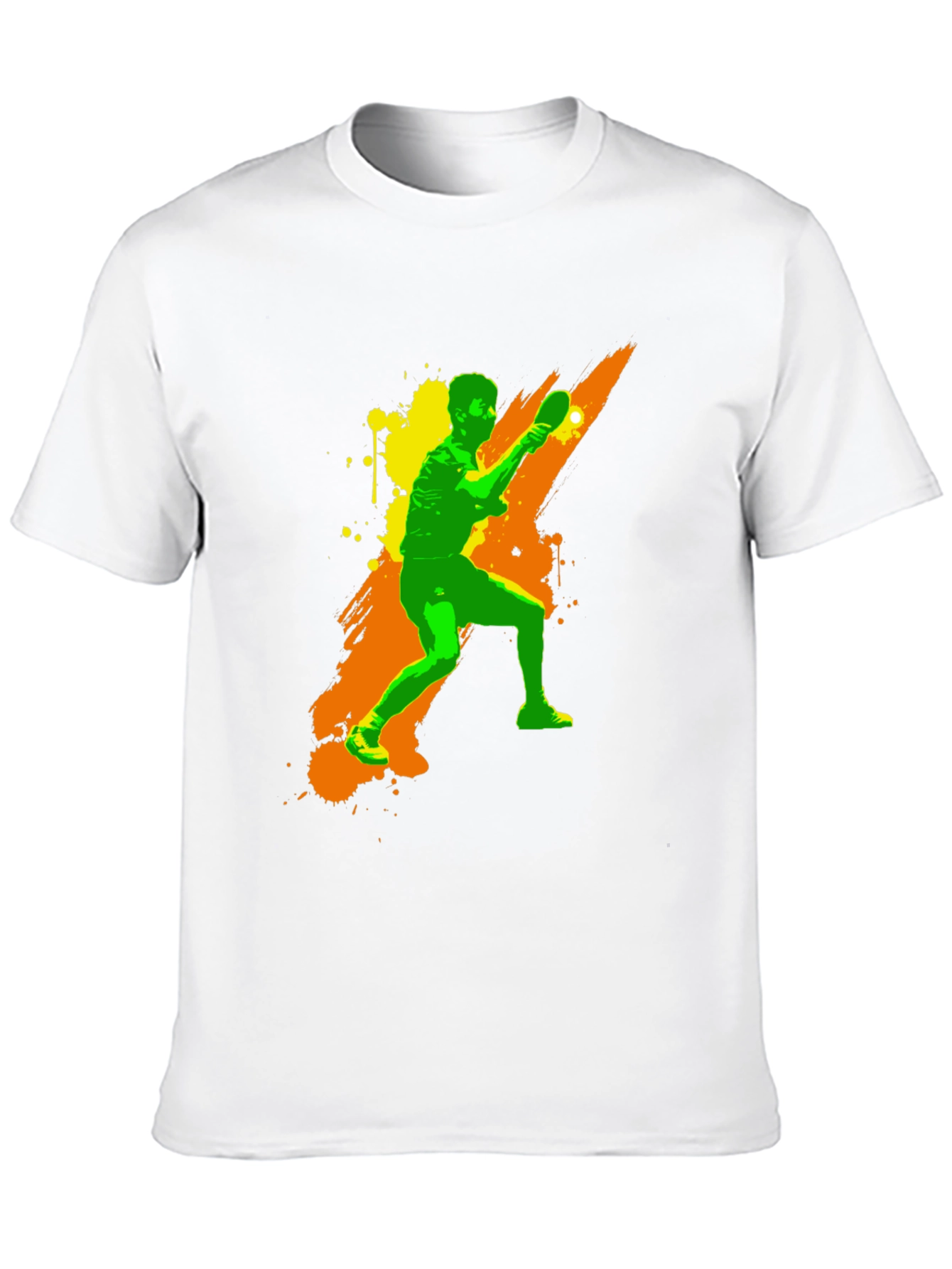 Black Table Tennis Player Graphic Tee - Black T-Shirt view 10