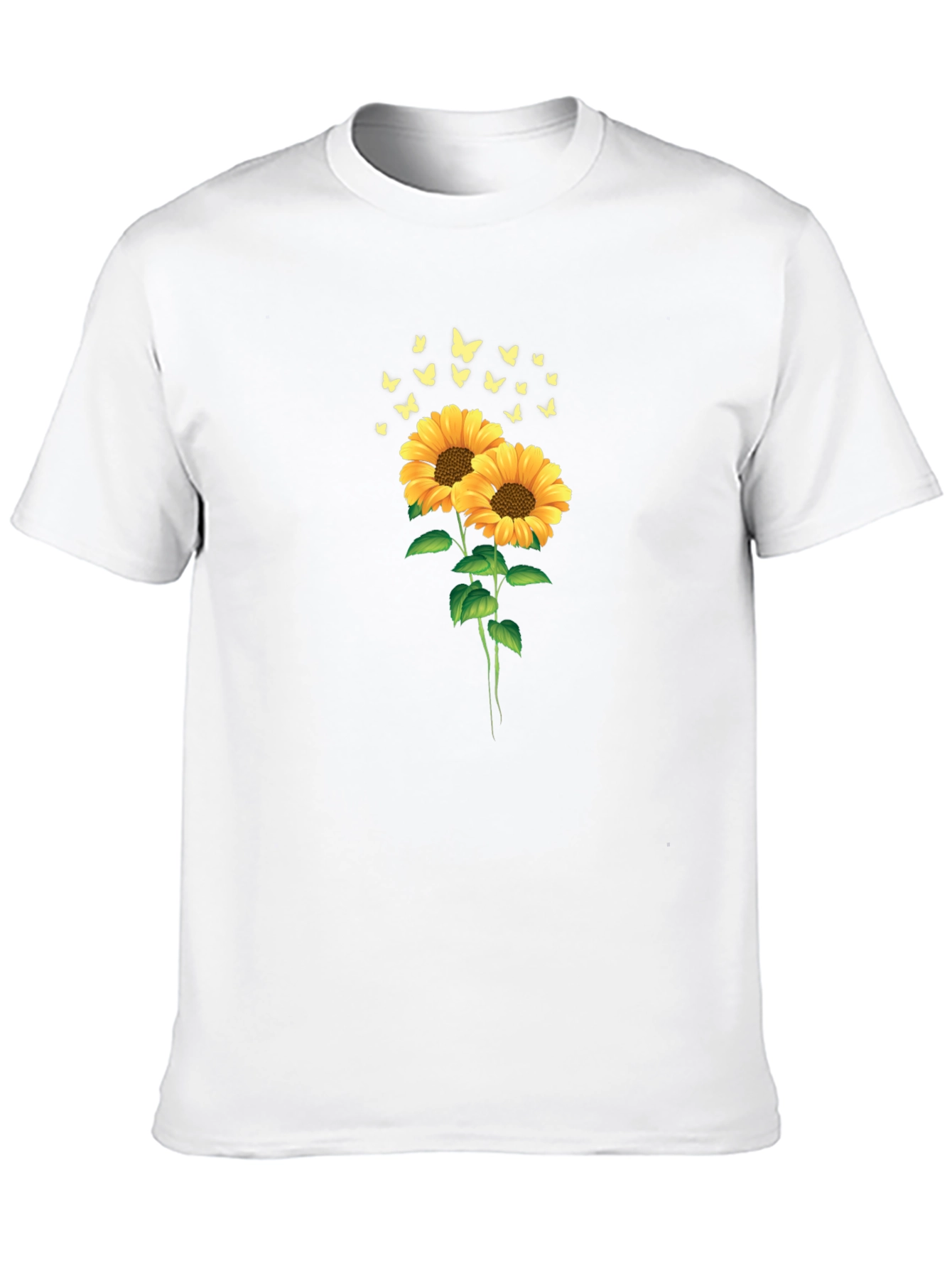Black Sunflower Butterfly Graphic Tee view 10