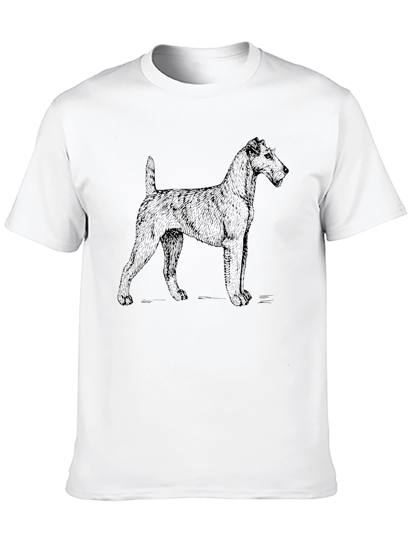 Black Dog Breed Sketch Black T-Shirt view 10