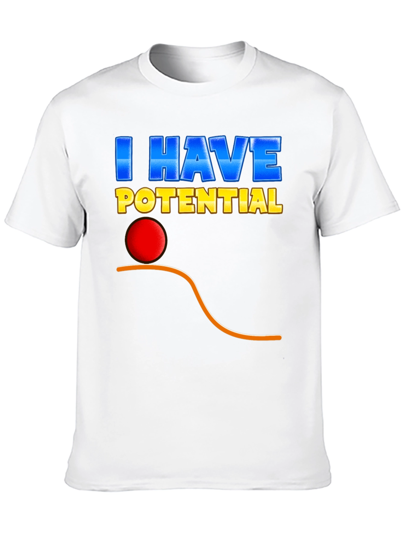 Black I Have Potential T-Shirt - Physics Pun Tee view 10