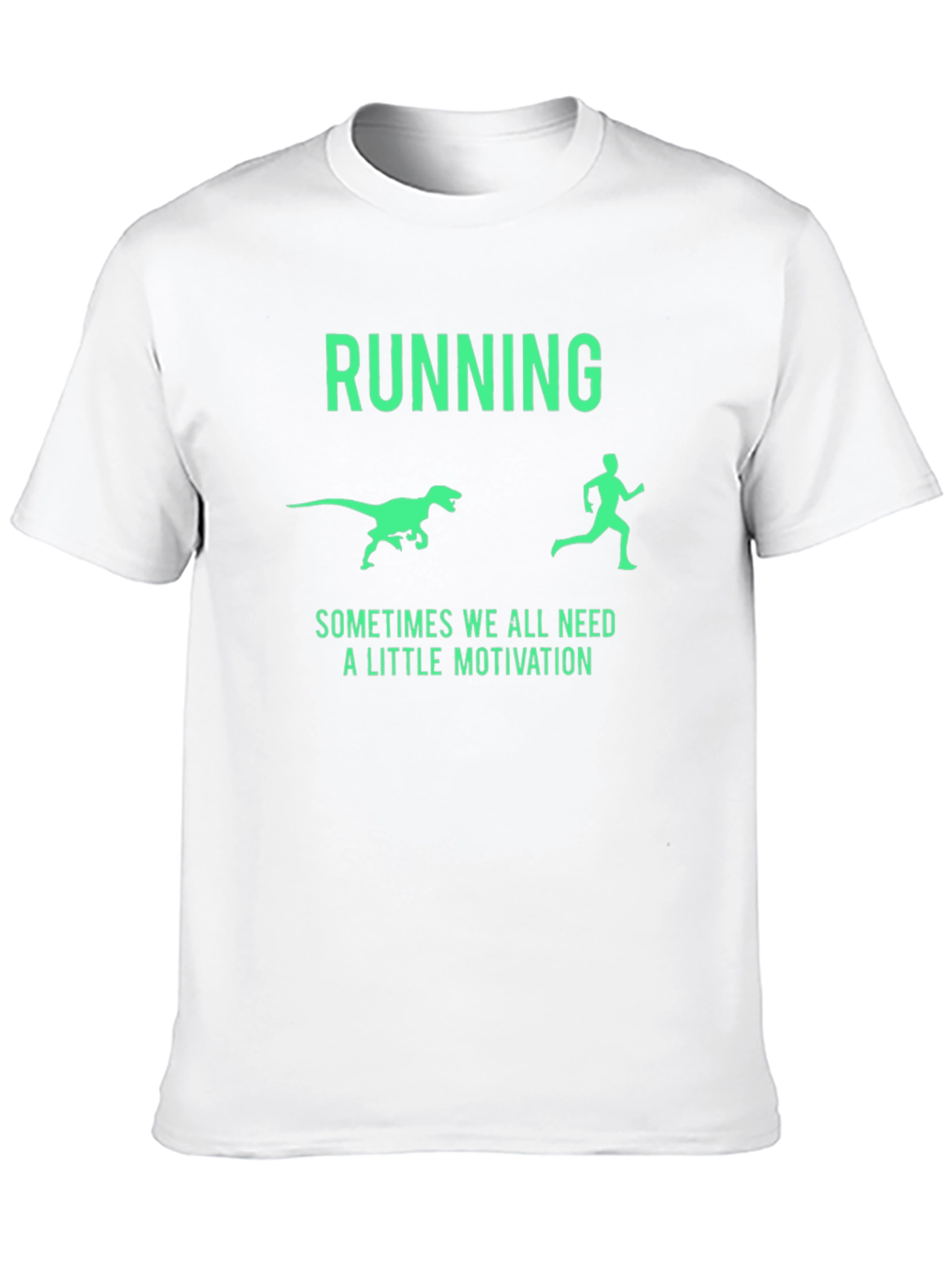 Black Running Dinosaur Motivation Graphic Tee view 10