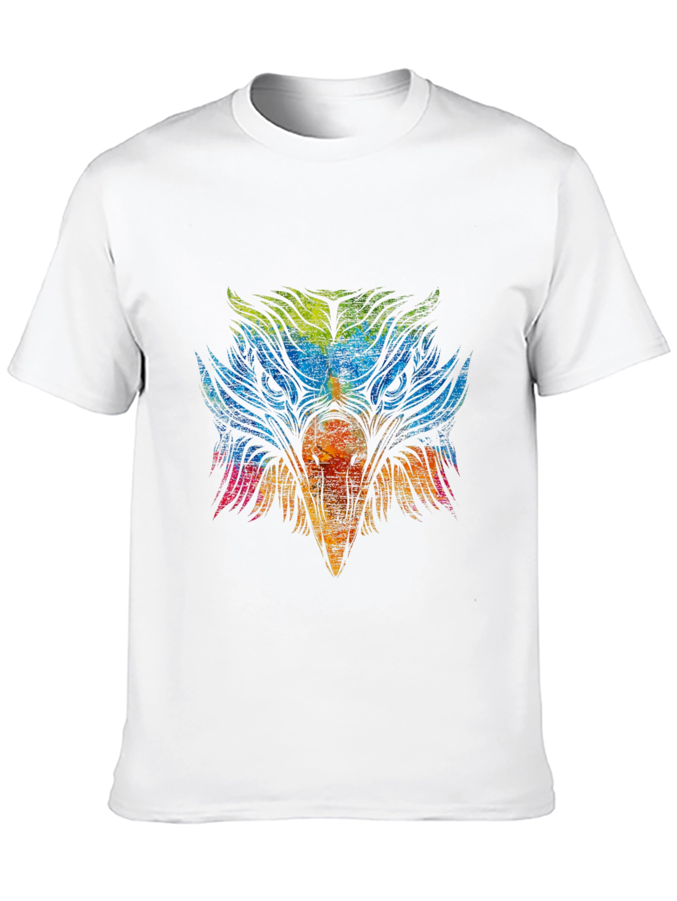 Black Colorful Eagle Graphic T-Shirt view 10