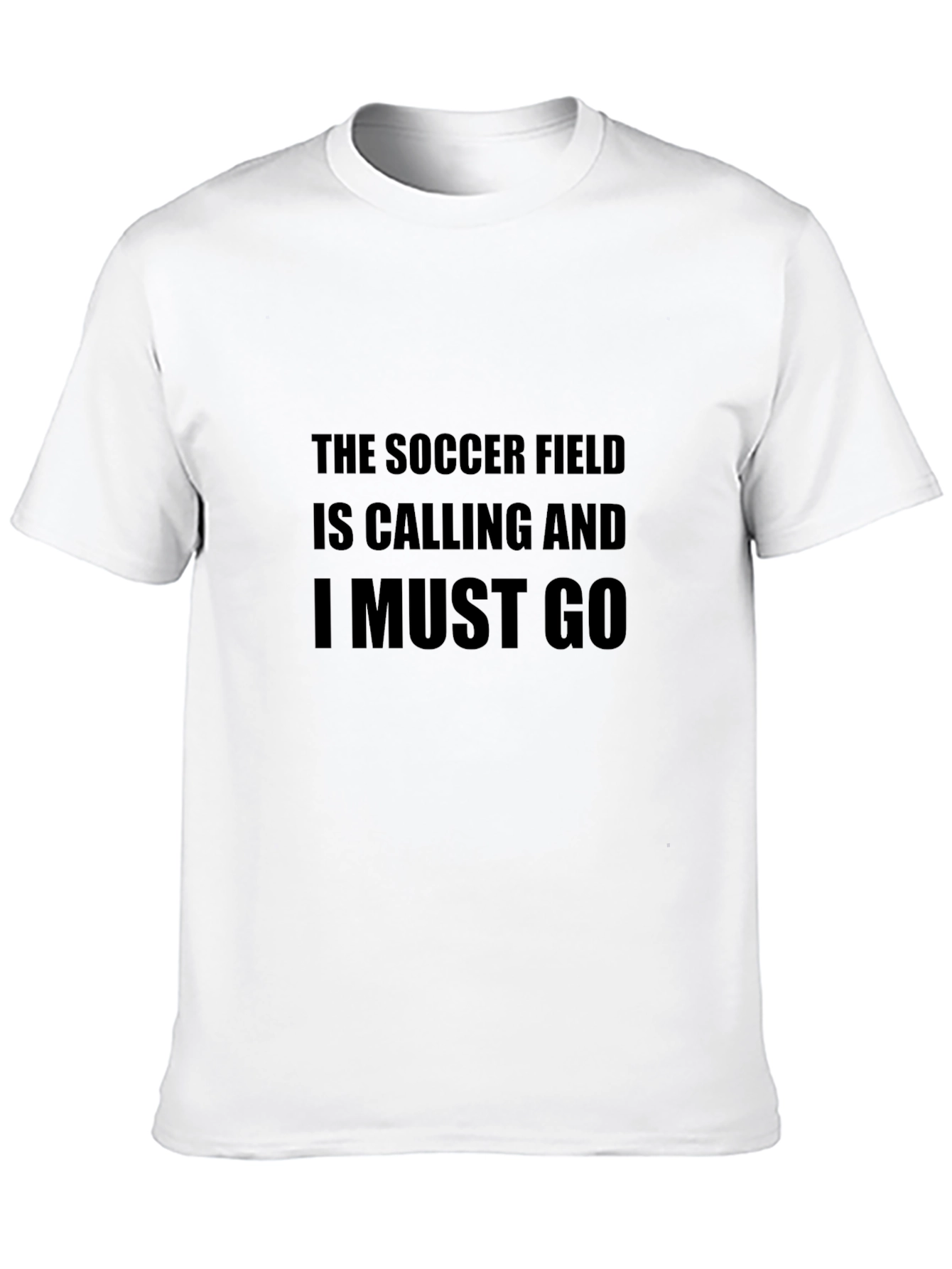 Black Soccer Field Calling T-Shirt - Must Go! Tee view 10