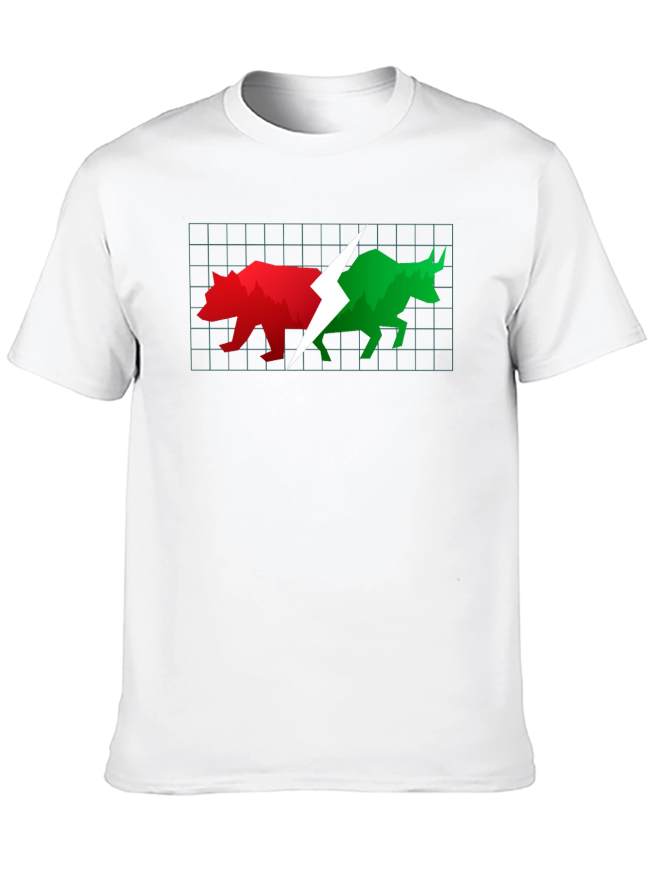 Black Stock Market Bull and Bear Black T-Shirt view 10