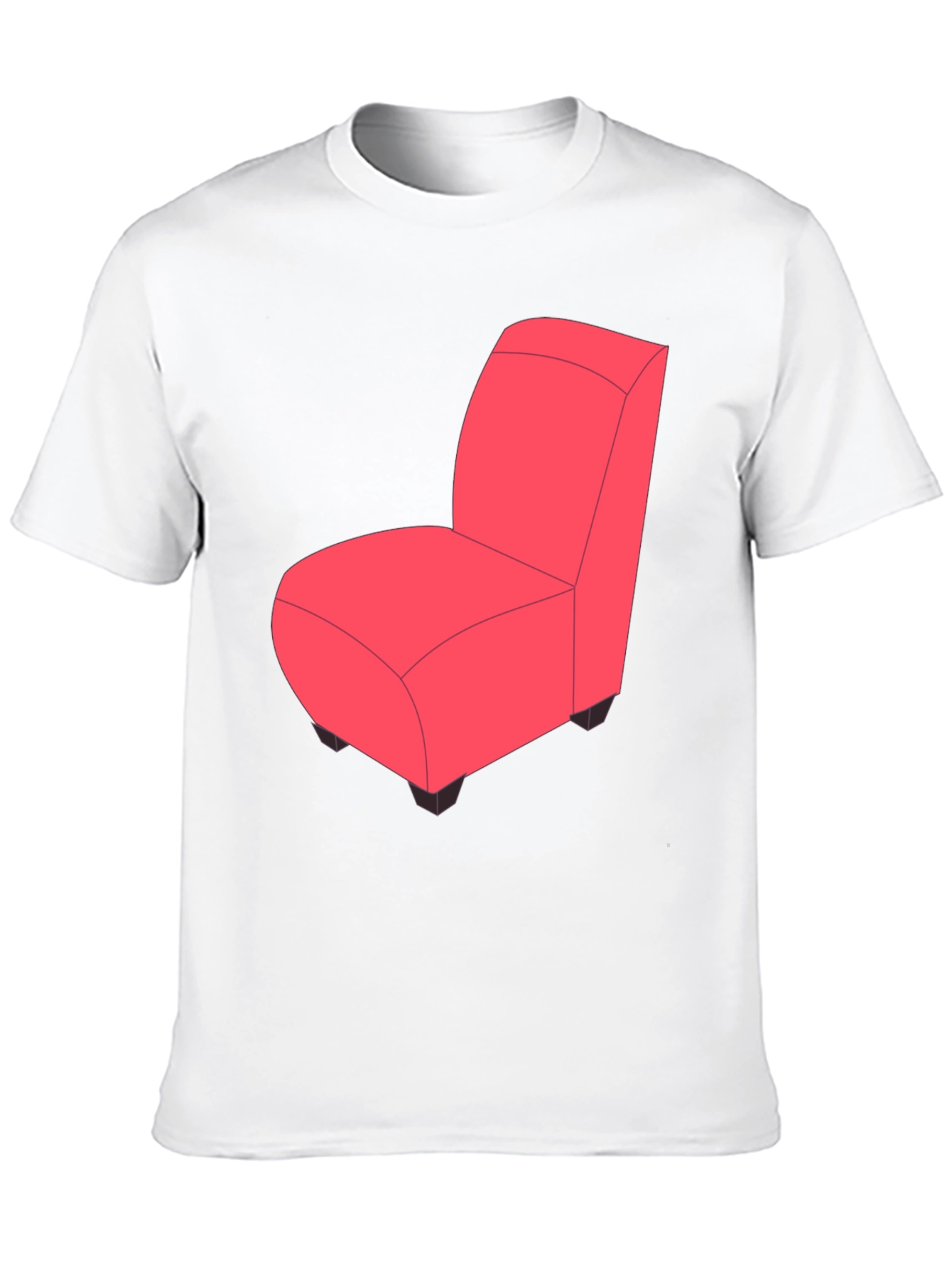 Black Novelty Chair Graphic Tee - Quirky Fun Style view 10