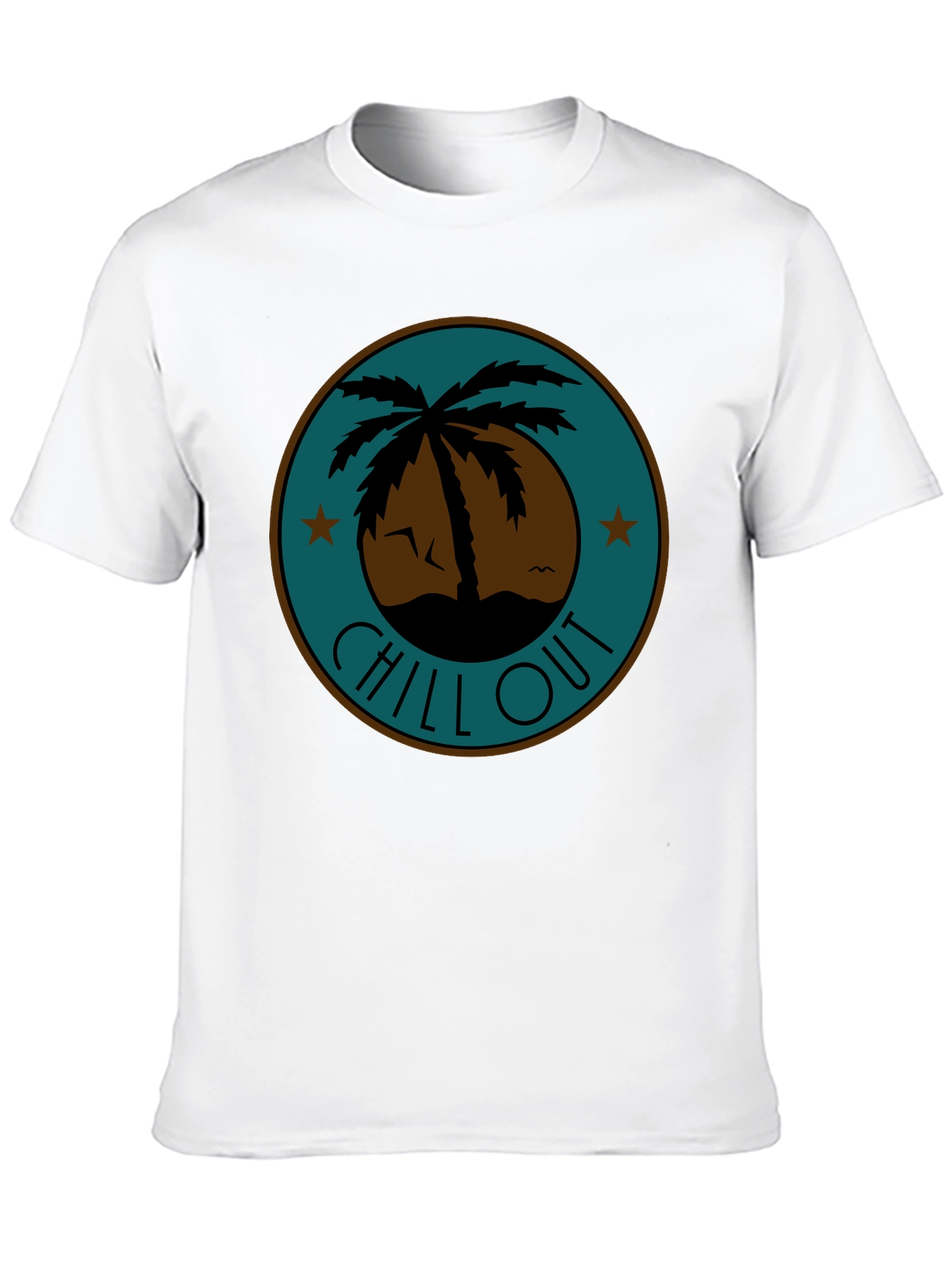 Black Chill Out Palm Tree Graphic Tee - Relaxed Fit view 10