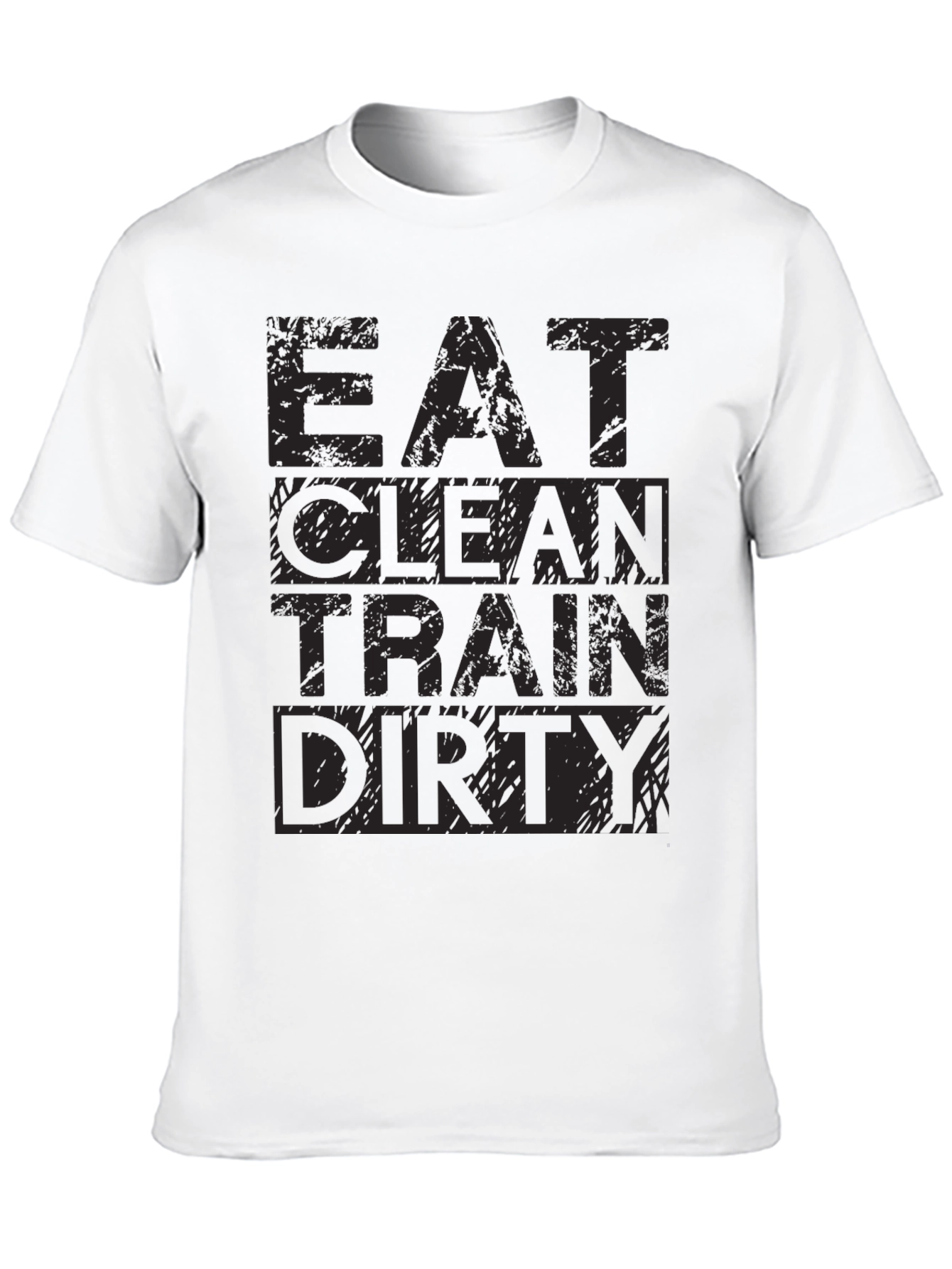 Black Eat Clean, Train Dirty Men's Graphic Tee view 10
