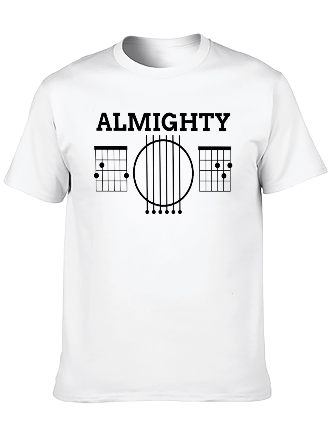 Black Almighty Guitar Graphic T-Shirt view 10
