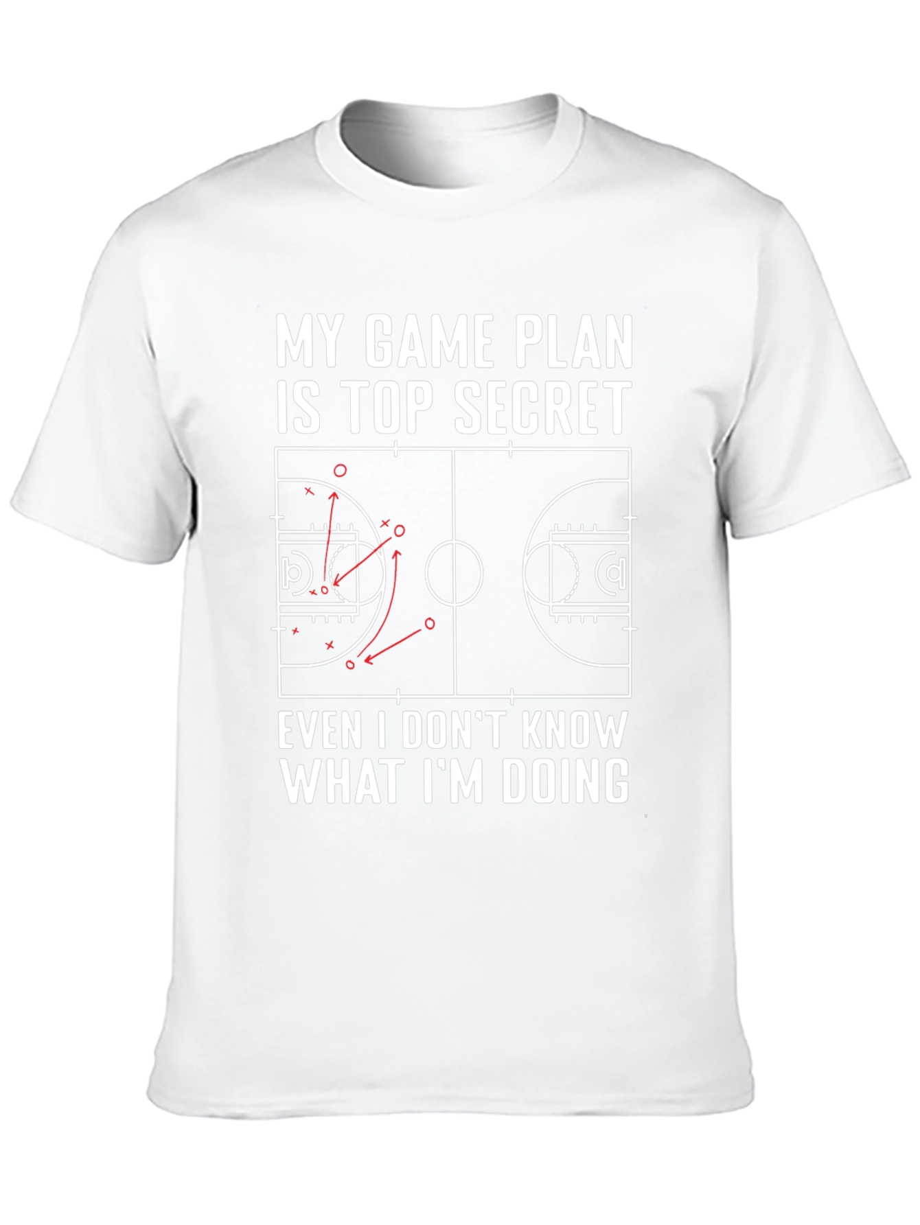 Black Funny Basketball Game Plan T-Shirt view 10