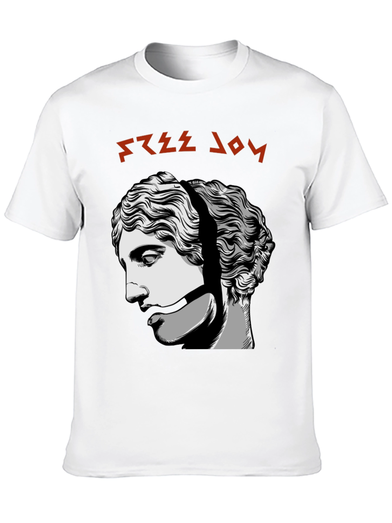 Black Free Joy Graphic Tee - Black Cotton T-Shirt view 10