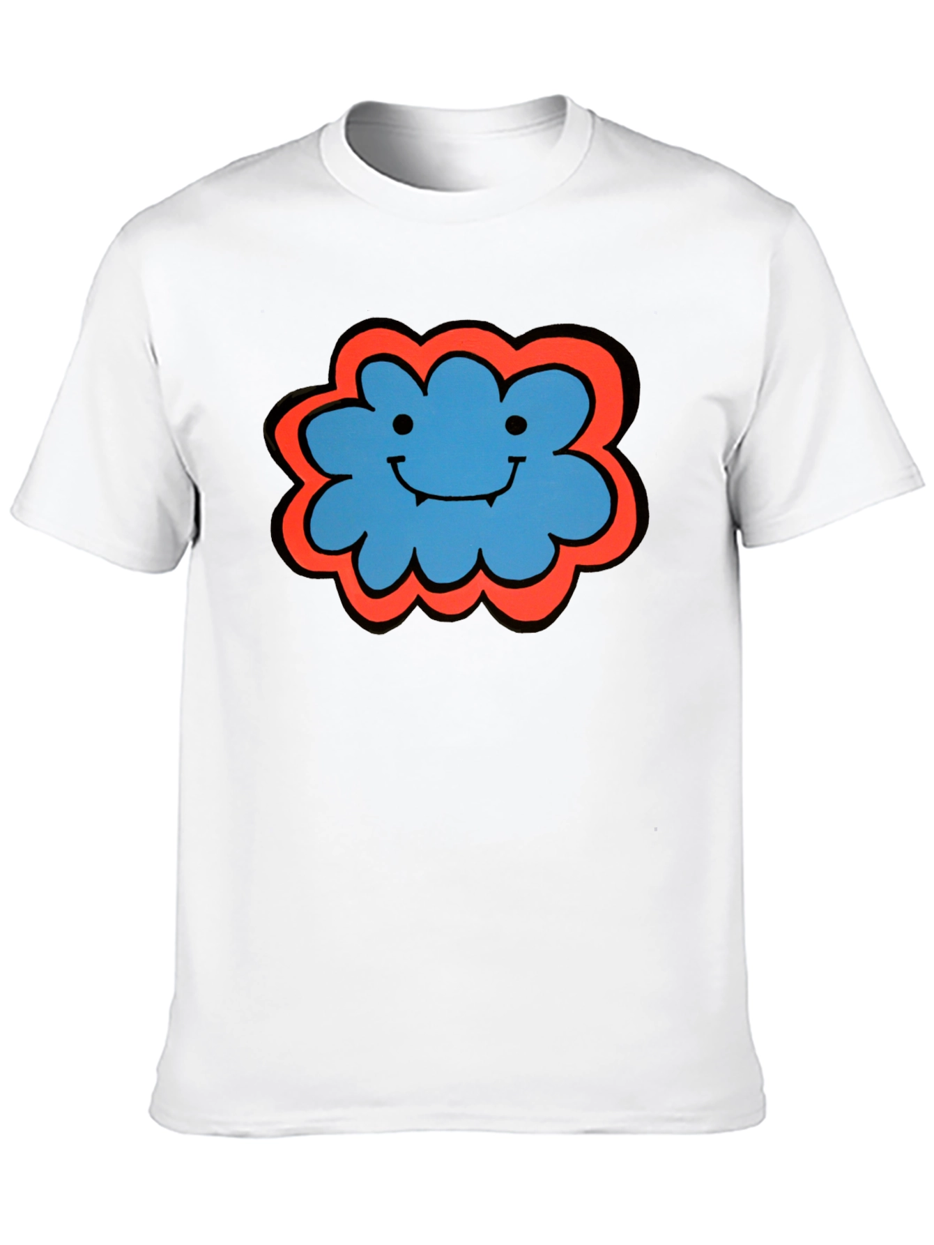 Black Whimsical Cloud T-Shirt - Soft Cotton Tee view 10