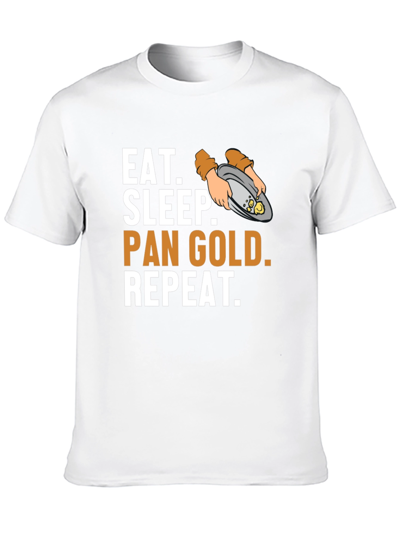 Black Eat, Sleep, Pan Gold, Repeat T-Shirt view 10