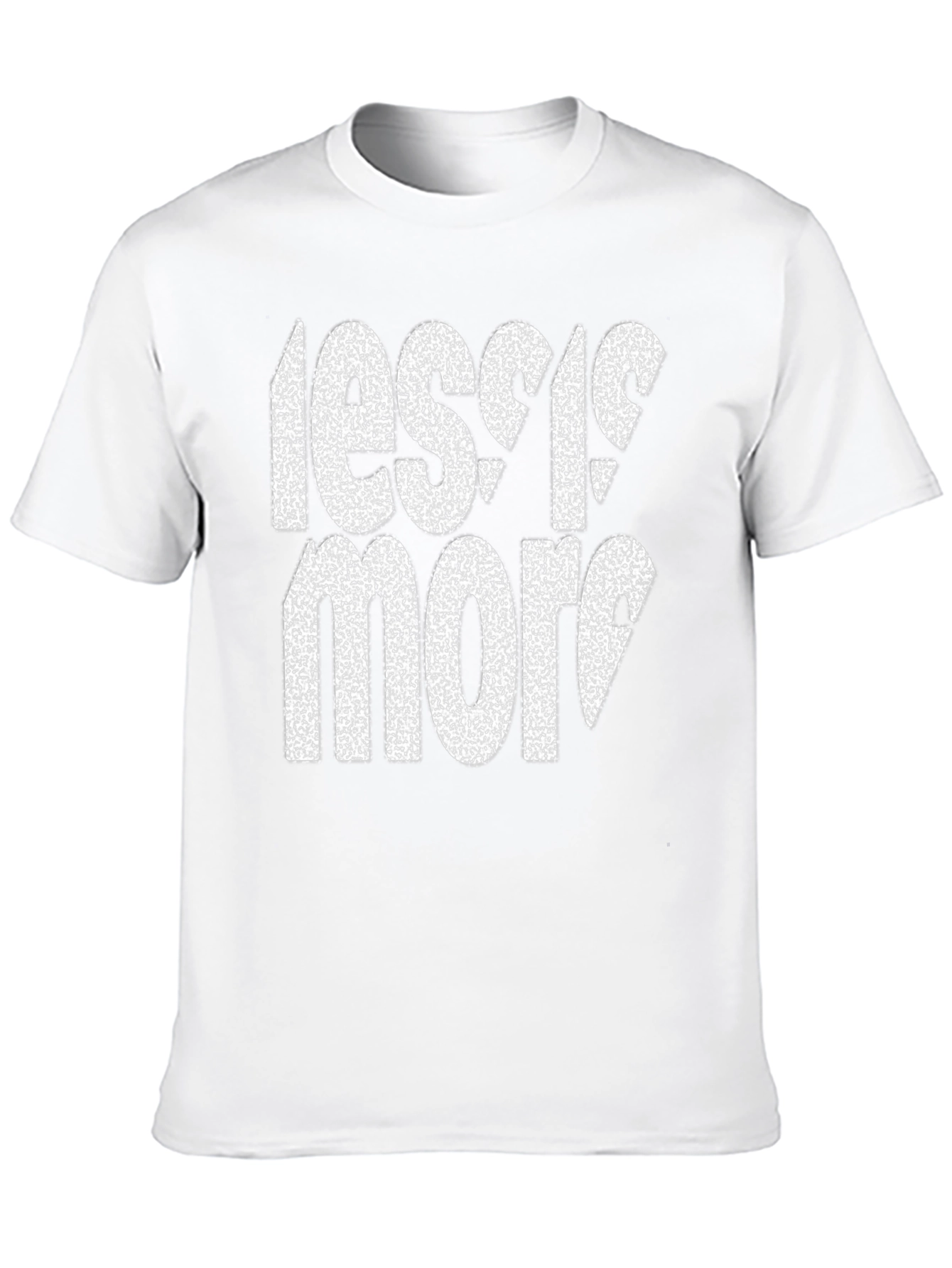 Black Less is More Graphic Tee - Mens Black Cotton T-Shirt view 10