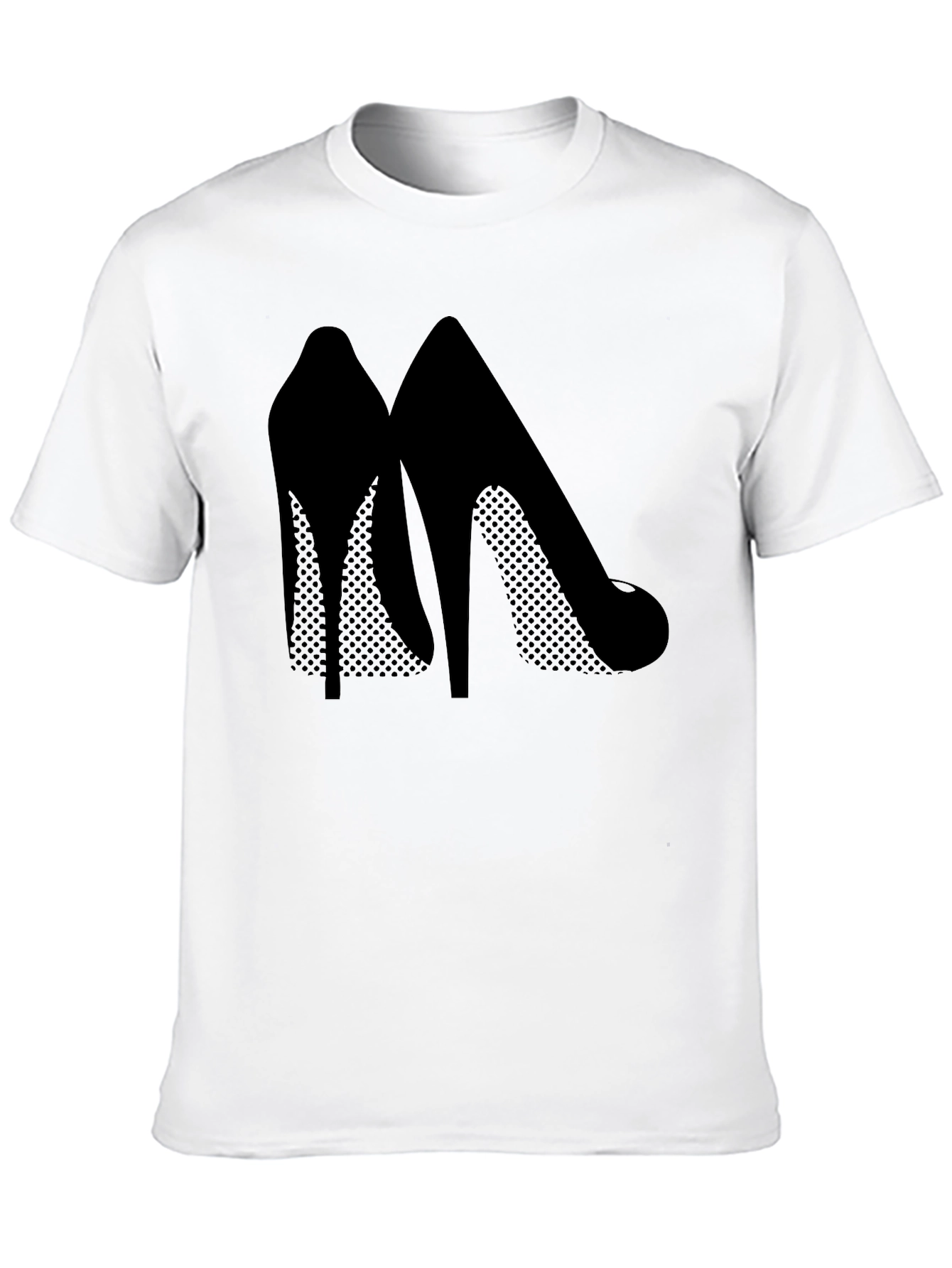 Black Stylish High Heel Silhouette Tee view 10
