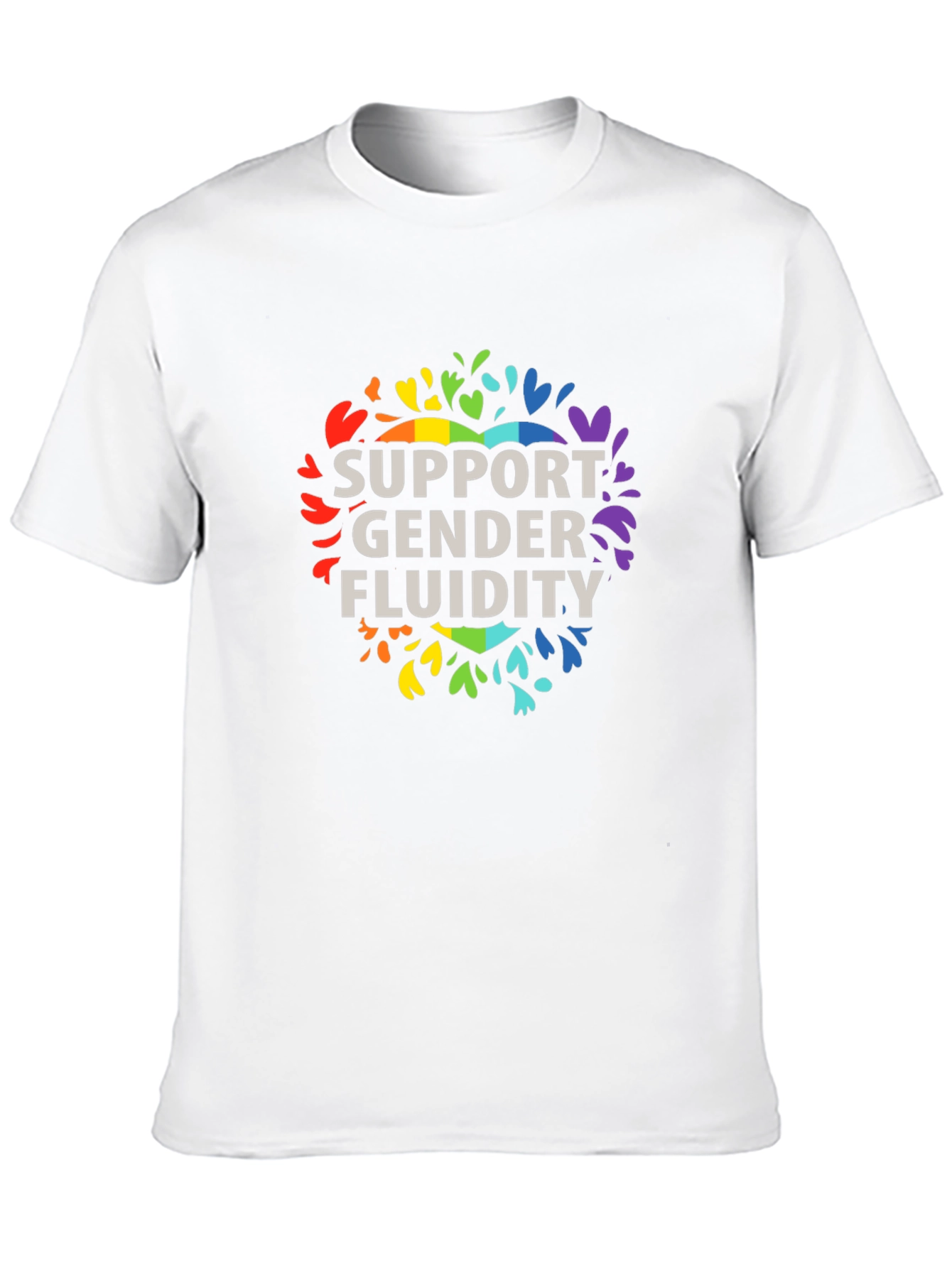 Black Support Gender Fluidity Pride T-Shirt view 10
