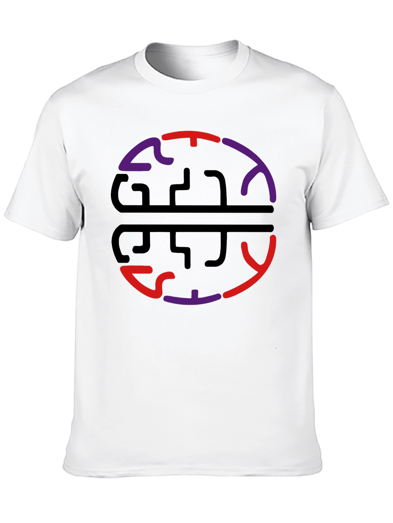 Black Abstract Brain Graphic Black T-Shirt view 10