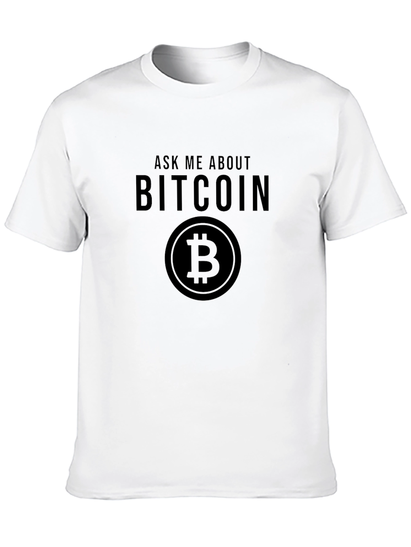 Black Ask Me About Bitcoin Black T-Shirt view 10