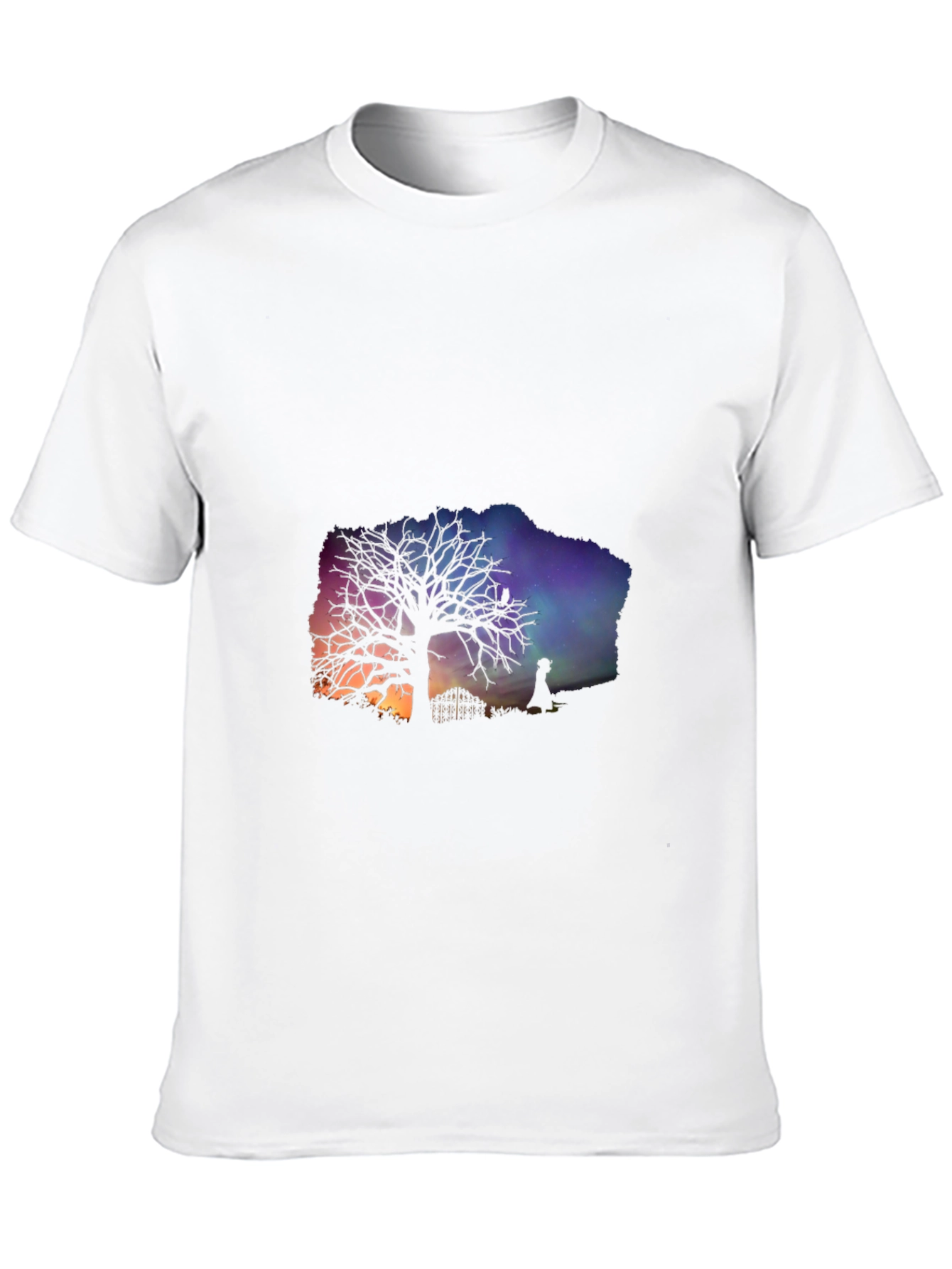 Black Silhouette Tree Graphic Tee view 10