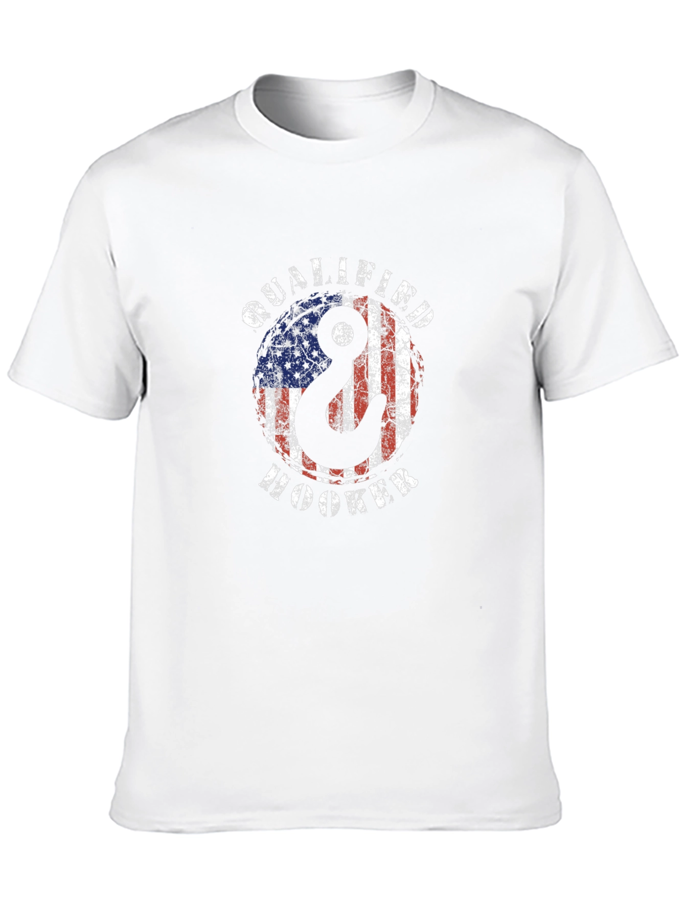 Black Qualified Hooker USA Flag Graphic T-Shirt view 10