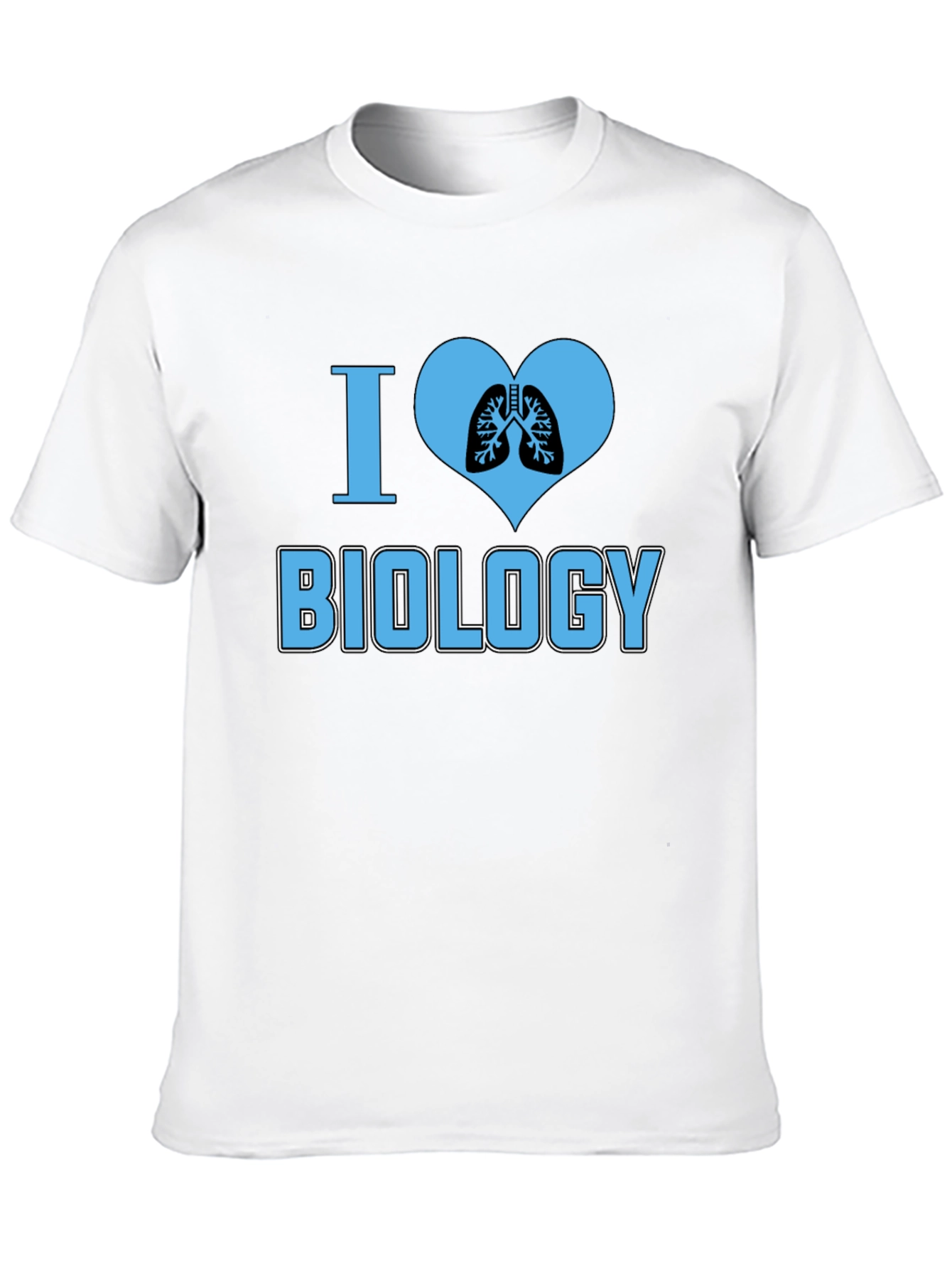 Black I Heart Biology Graphic T-Shirt - Black Cotton Tee view 10