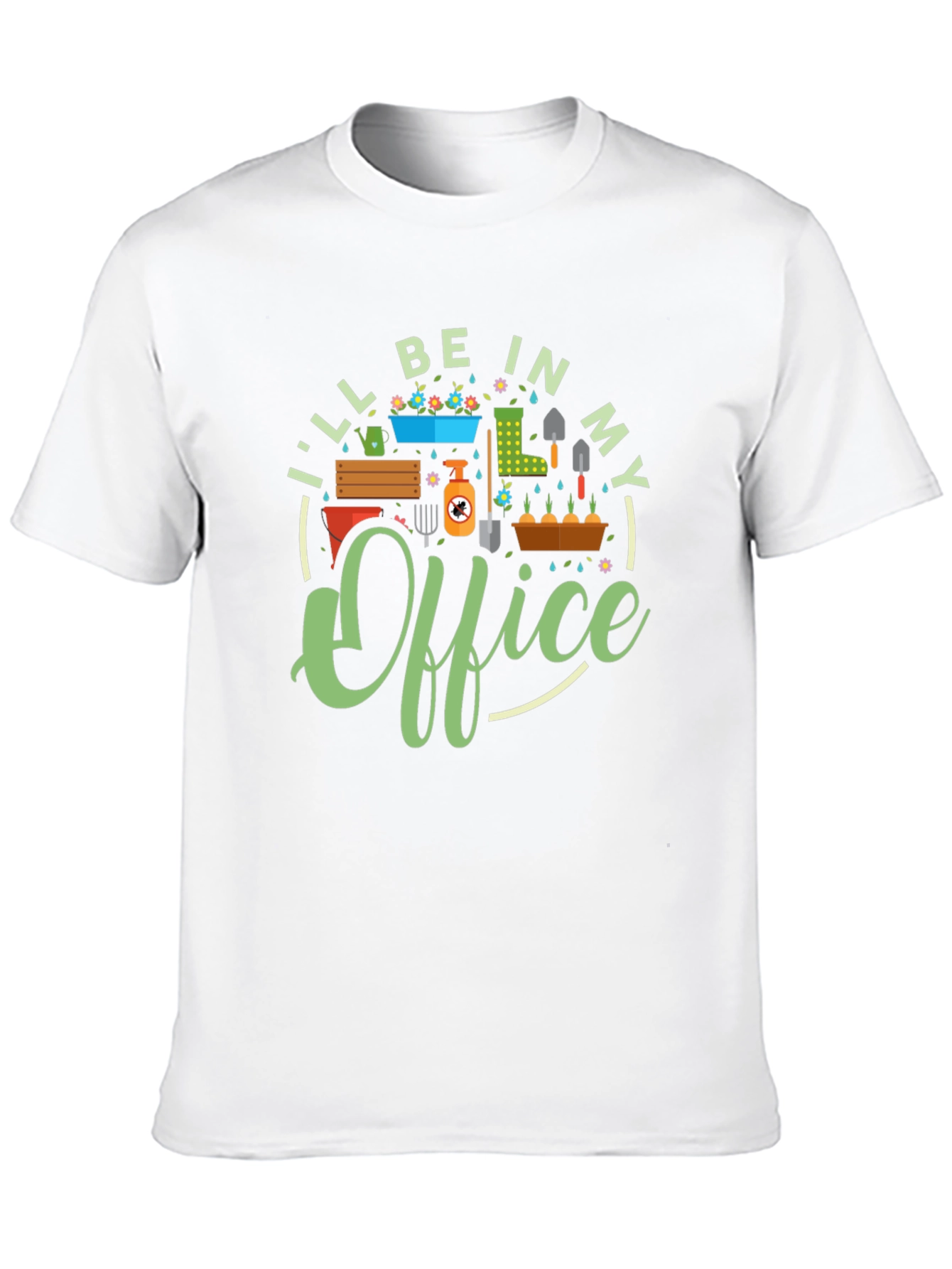 Black Gardener's "In My Office" Black T-Shirt view 10