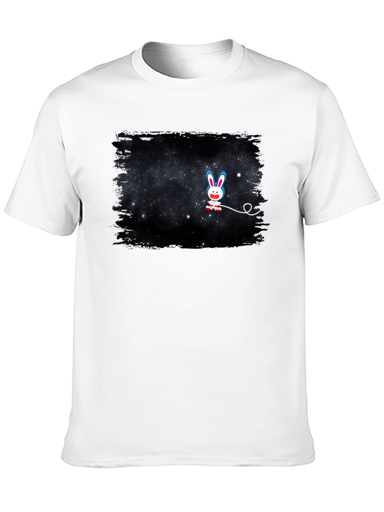 Black Galaxy Bunny T-Shirt - Unisex Black Tee view 10