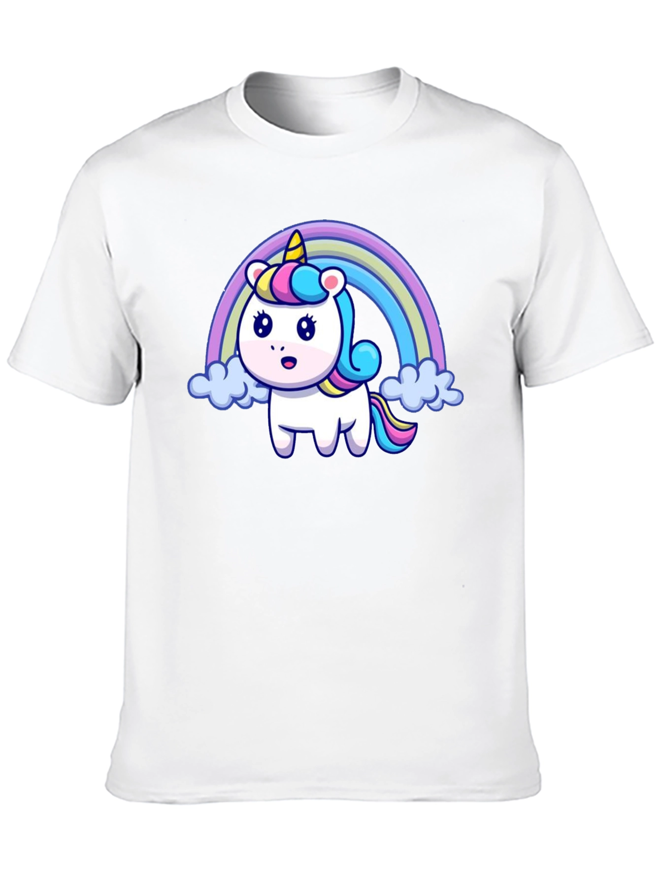 Black Rainbow Unicorn Graphic T-Shirt view 10