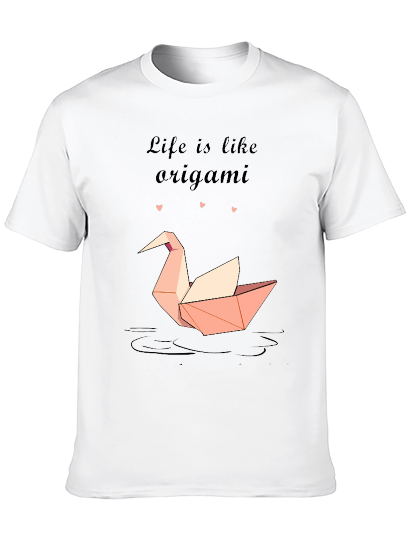 Black Origami Swan Graphic Tee - Life is Like Origami view 10