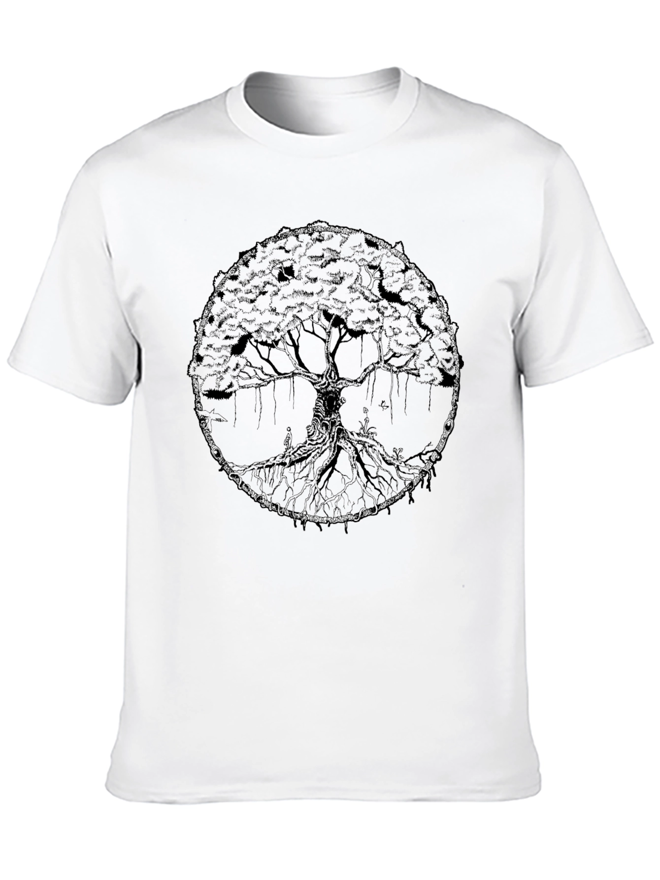 Black Nature Tree Graphic Tee - Black view 10