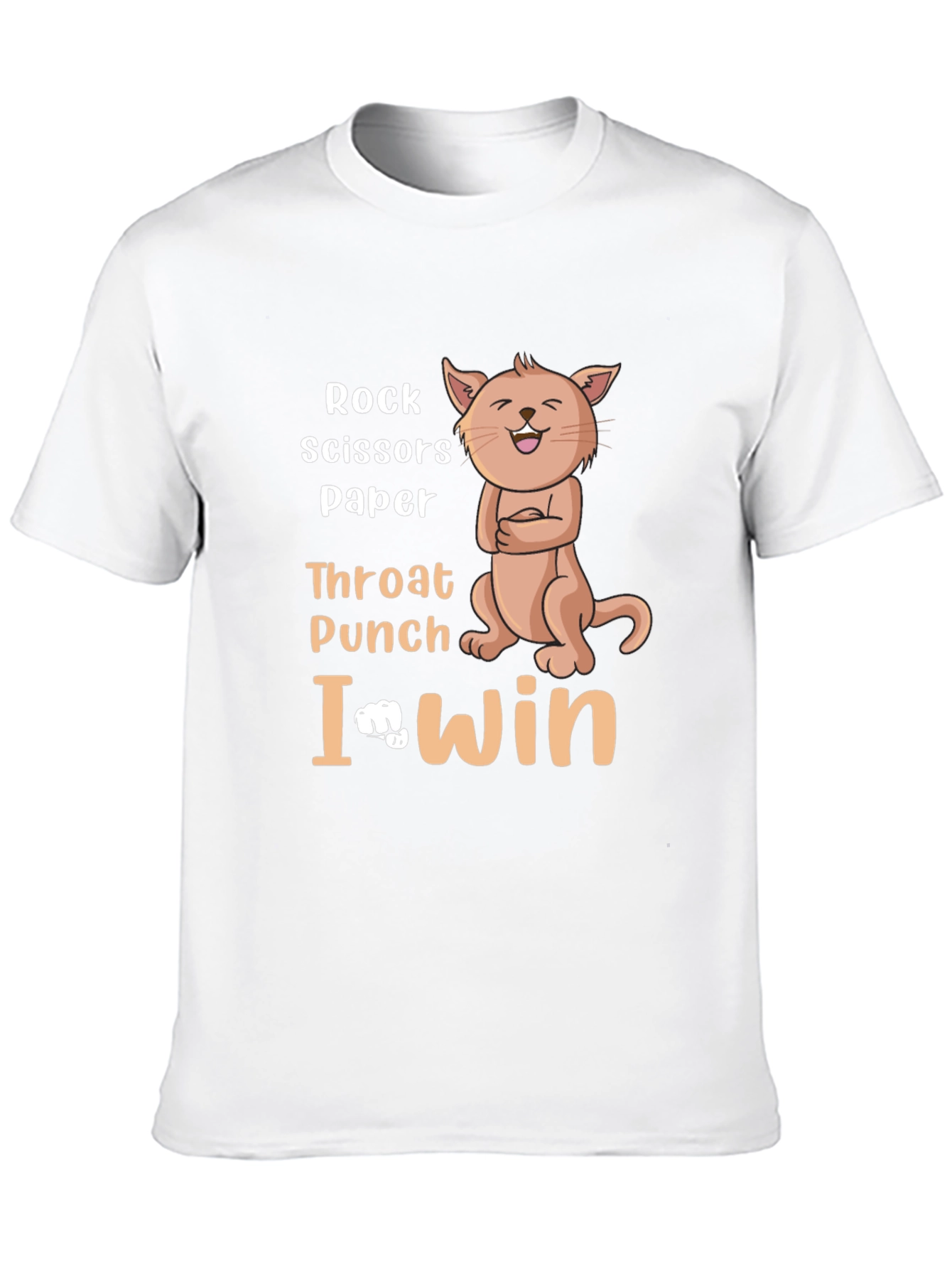 Black Rock, Paper, Scissors Funny Cat Graphic T-Shirt view 10