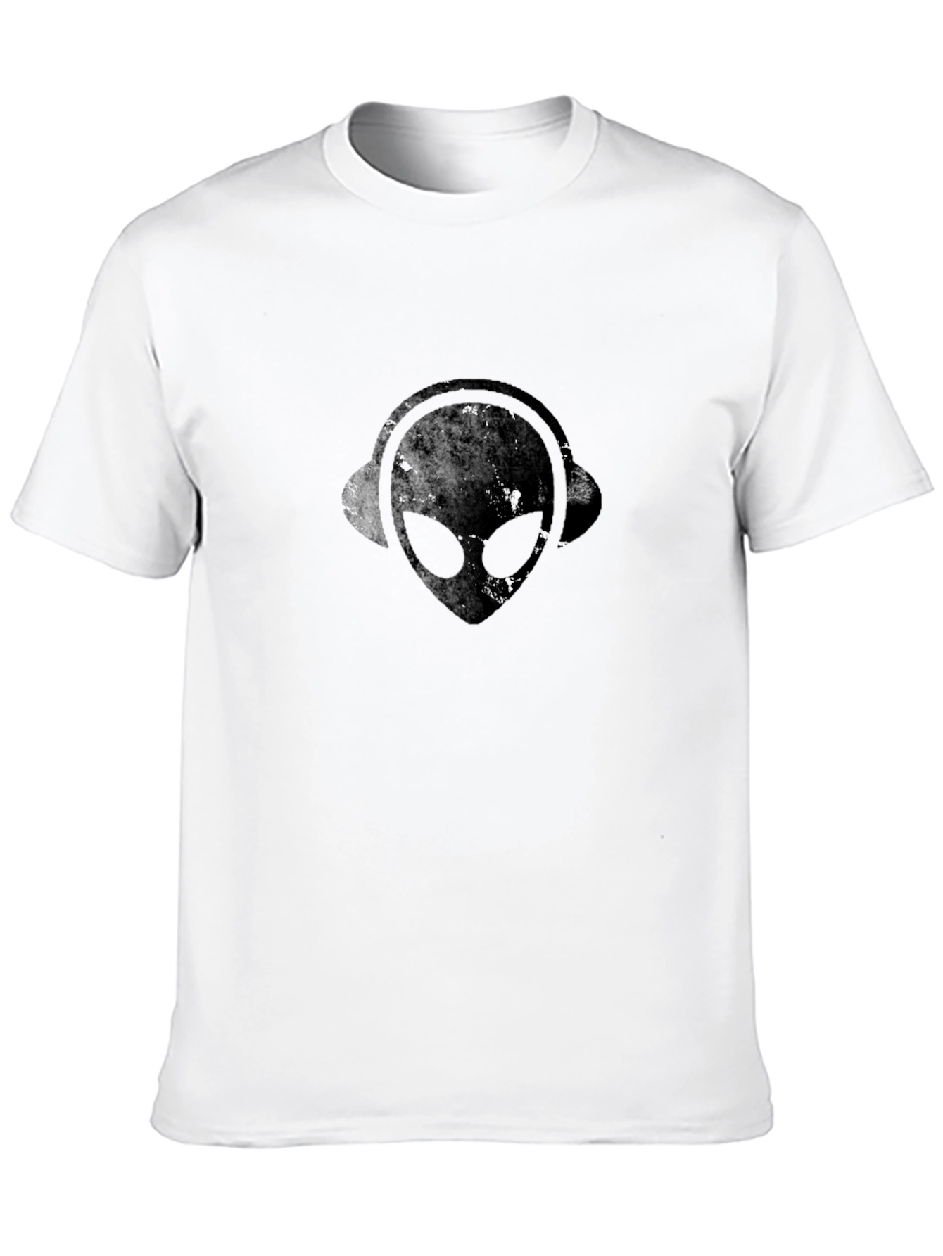Black Alien Headphone Graphic Tee view 10