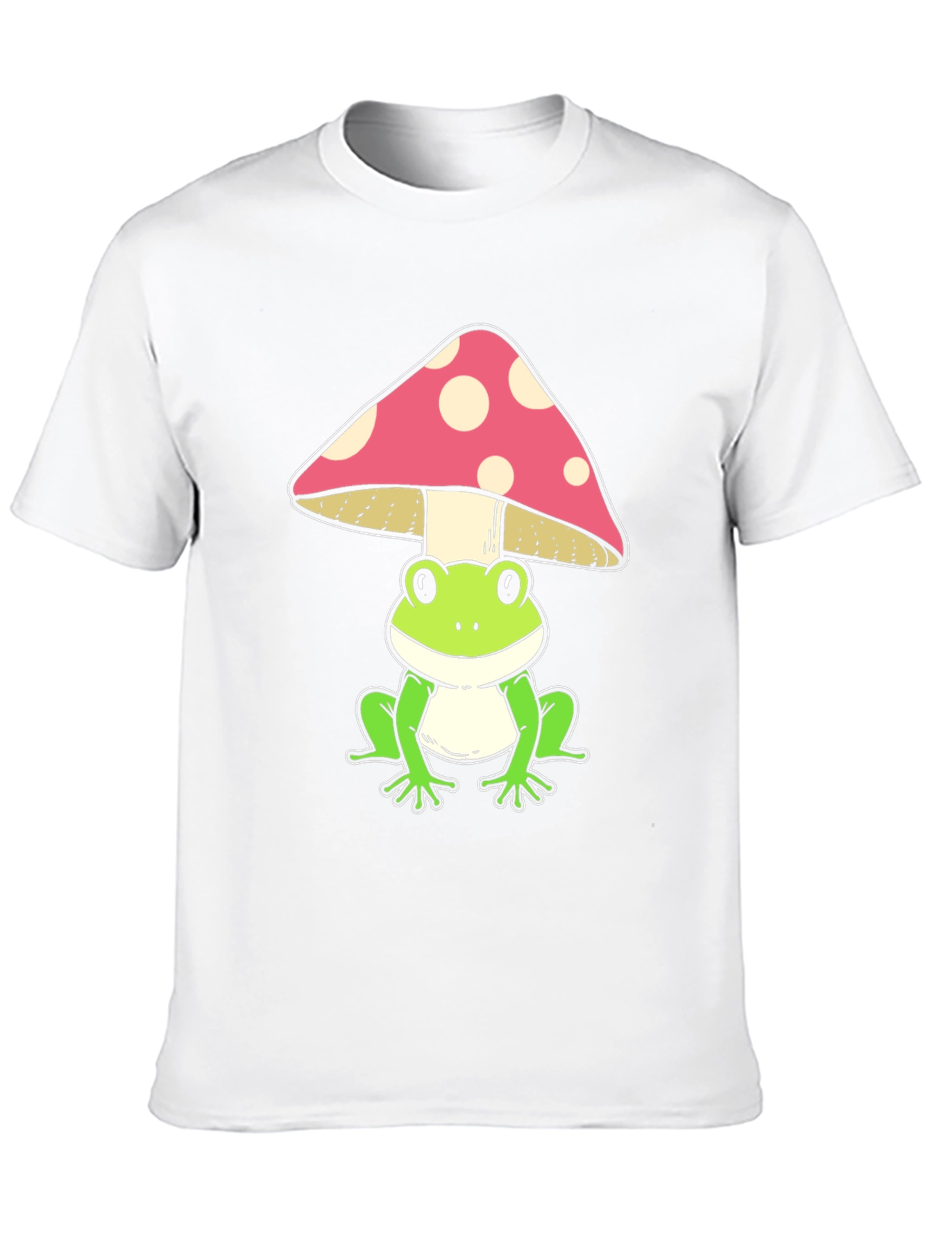 Black Frog Under Mushroom Graphic Tee - Black view 10