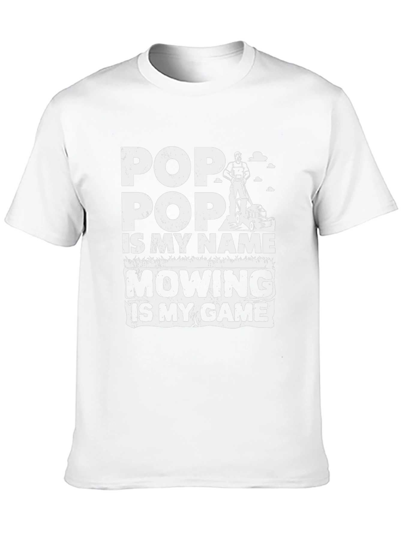 Black Pop Pop Mowing Game T-Shirt - Gift for Grandfather view 10