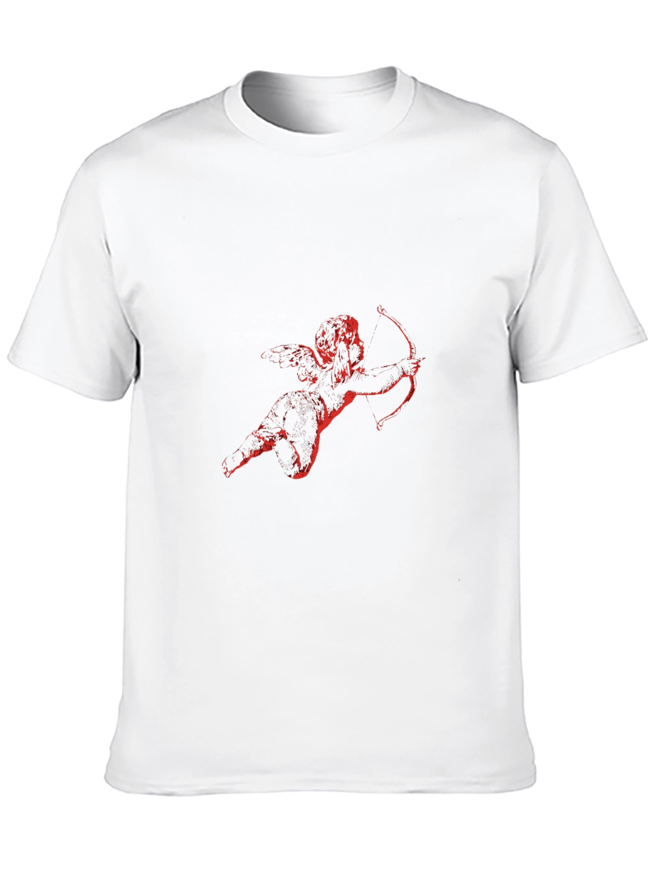 Black Angel Cupid Graphic Print Black T-Shirt view 10