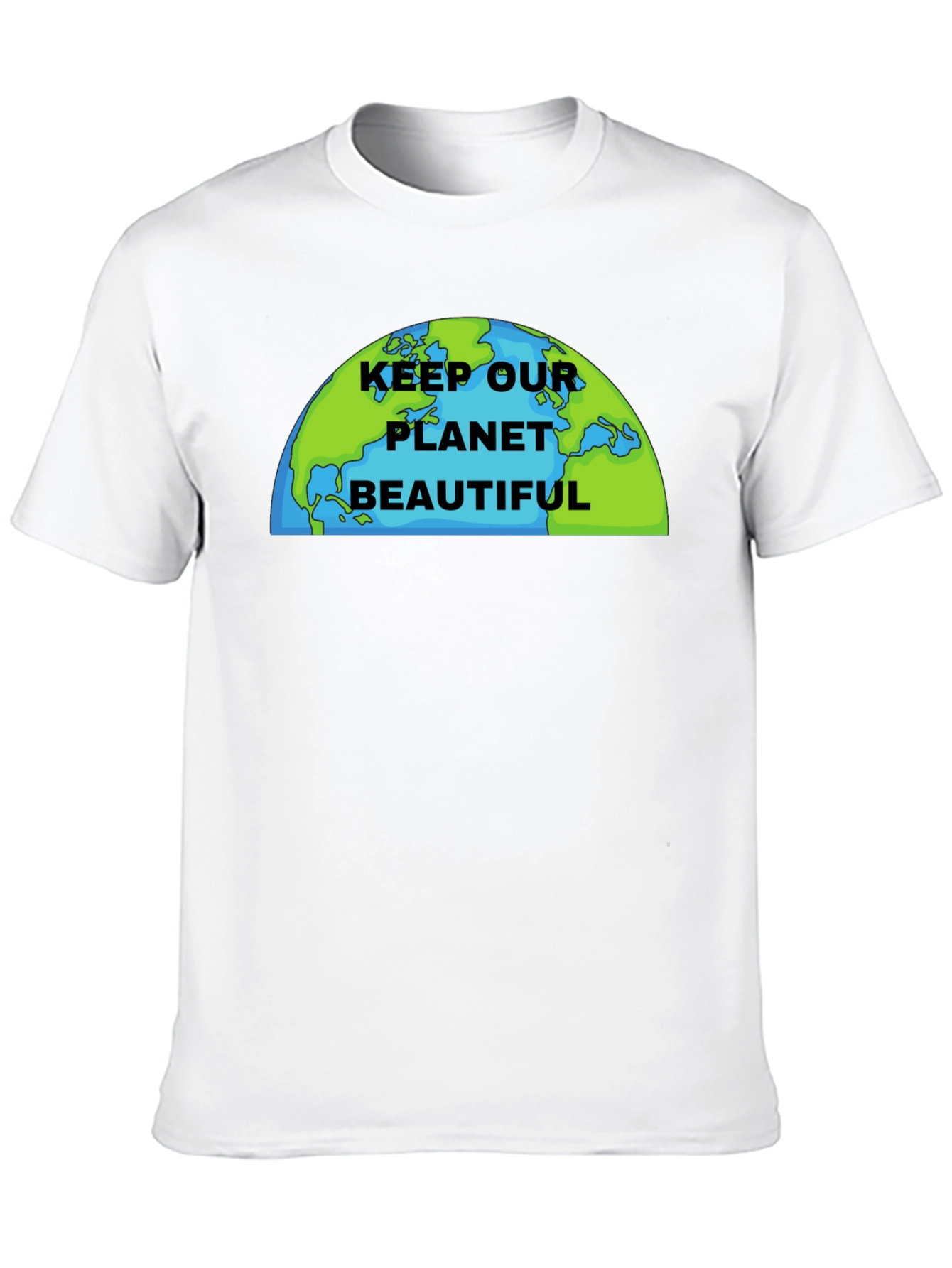 Black Keep Our Planet Beautiful Graphic T-Shirt view 10