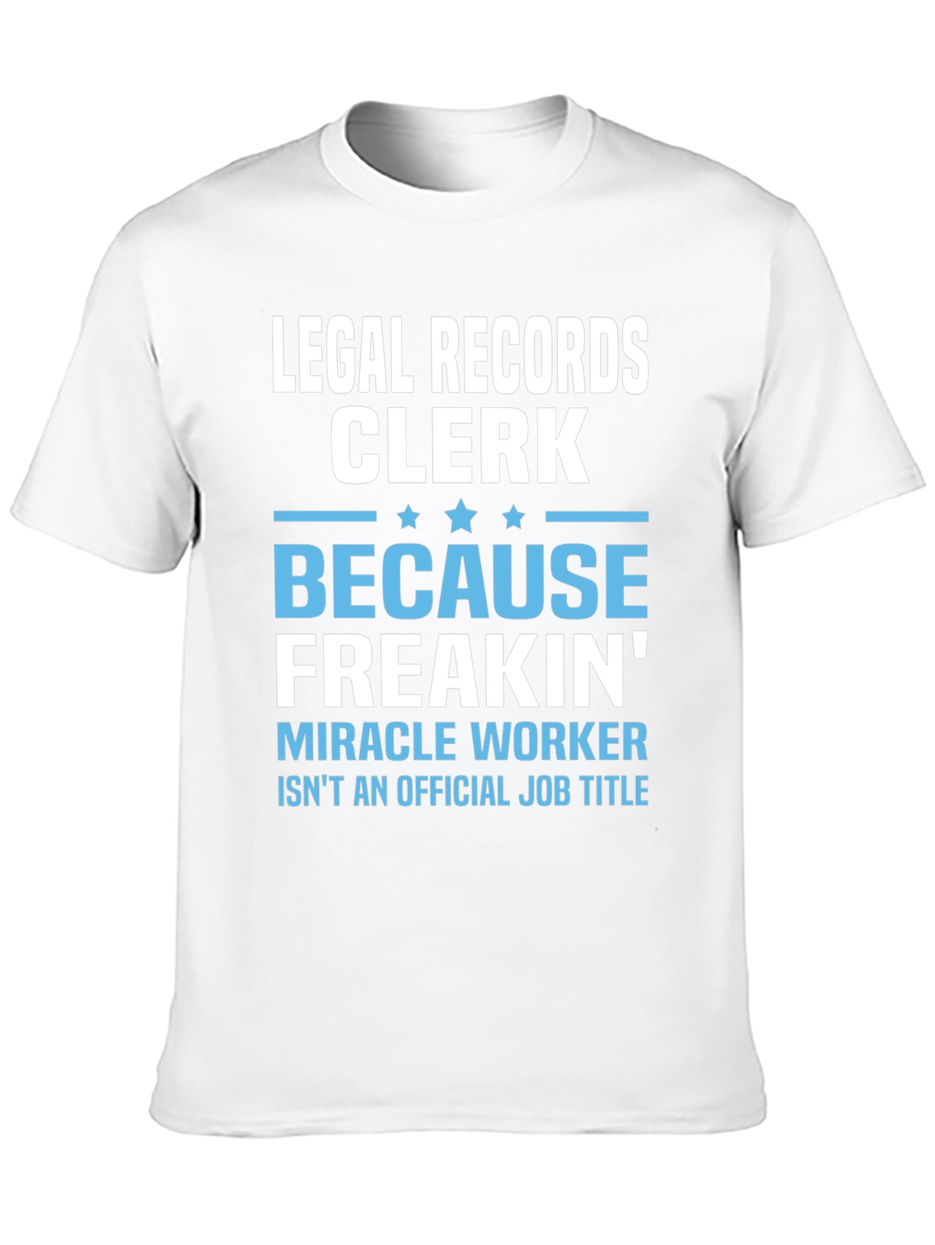 Black Legal Records Clerk Miracle Worker T-Shirt view 10