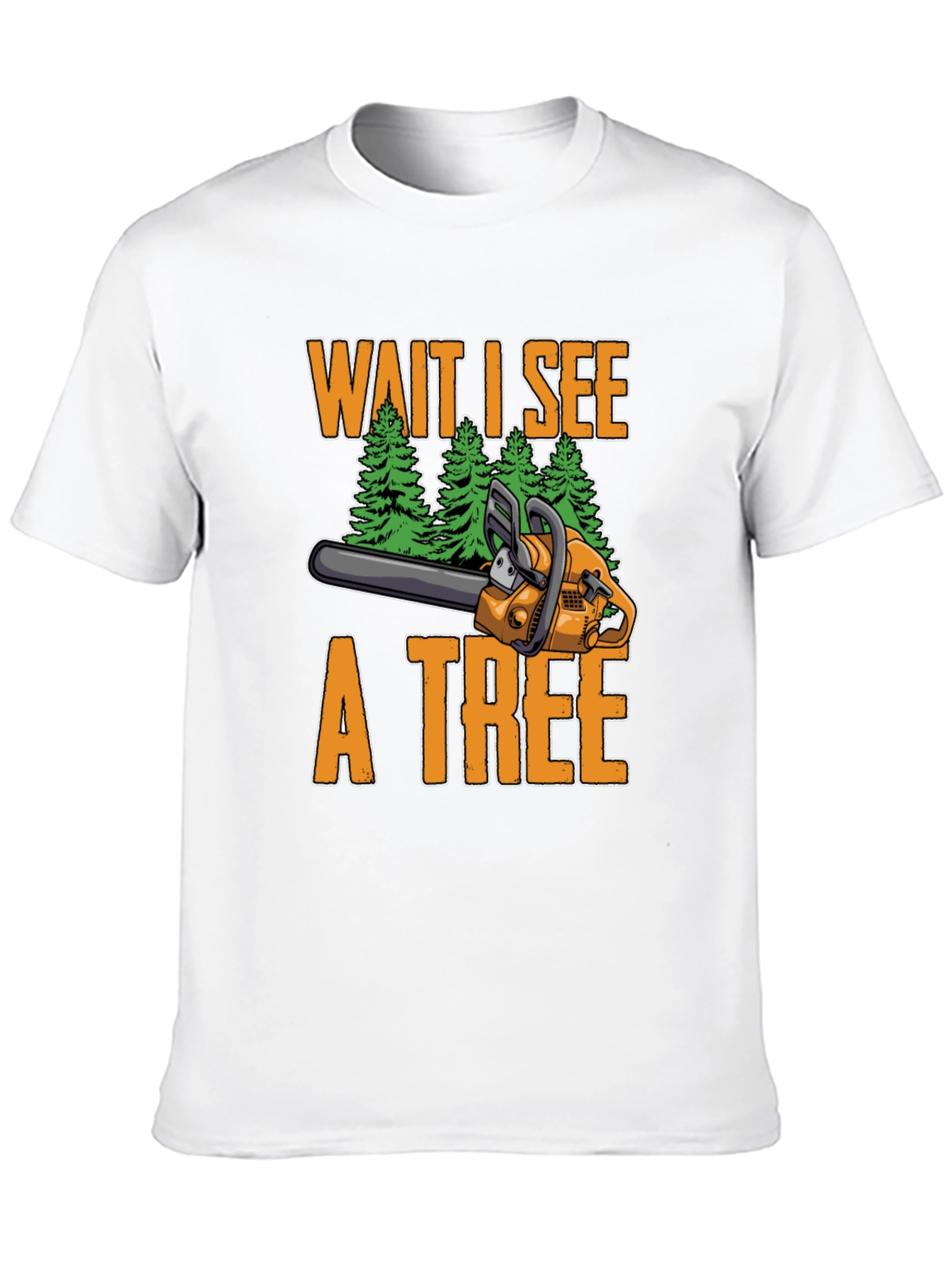 Black Funny Chainsaw Lumberjack T-Shirt view 10